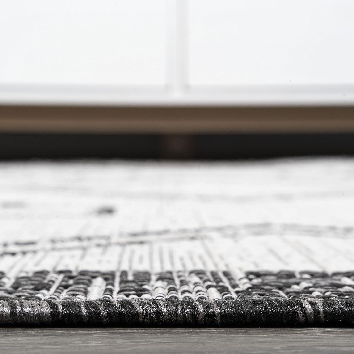 imageJONATHAN Y Diamond Tribal Medallion Indoor Outdoor Runner Rug 2X8 BlackIvory Marokko for Backyard Patio Porch EasyCleaning High Traffic PetFriendly NonShedding SMB127F28IvoryBlack