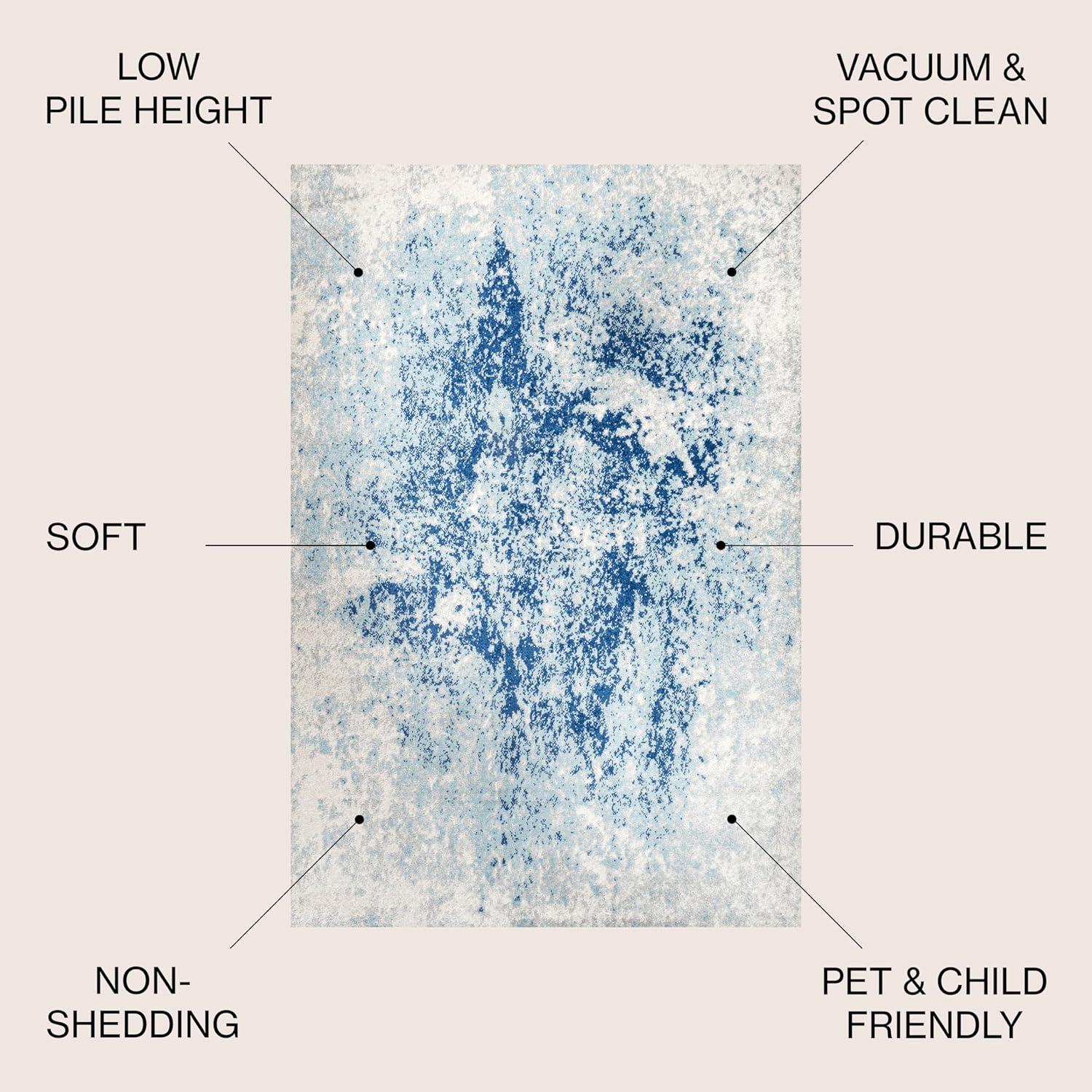 imageJONATHAN Y Dune Modern Abstract CreamGray Runner Rug 2x8 Contemporary Transitional EasyCleaning for Living Room Bedroom Kitchen Pet Friendly NonShedding CTP109A28CreamBlue