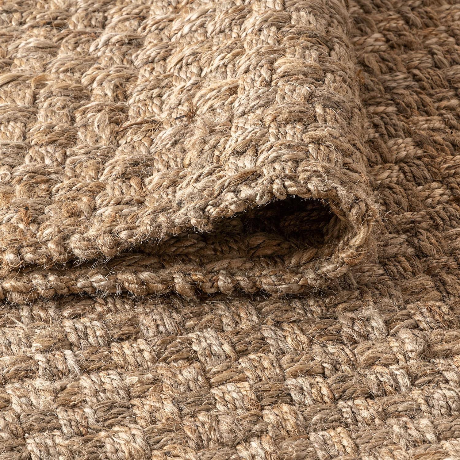 imageJONATHAN Y Estera Hand Woven Boucle Chunky Jute Ivory Indoor Area Rug 8x10 Bohemian Transitional EasyCleaning for Living Room Bedroom Kitchen Pet Friendly NonShedding NFR102B8Natural