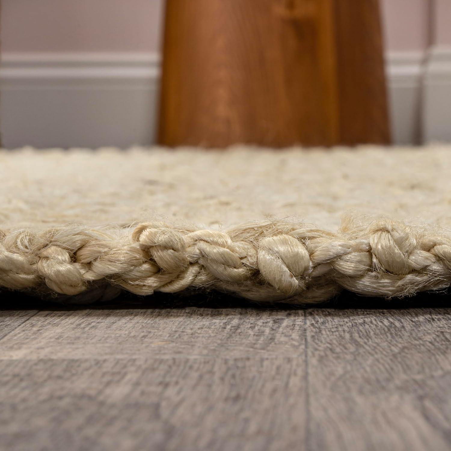 imageJONATHAN Y Estera Hand Woven Boucle Chunky Jute Ivory Indoor Area Rug 8x10 Bohemian Transitional EasyCleaning for Living Room Bedroom Kitchen Pet Friendly NonShedding NFR102B8Ivory