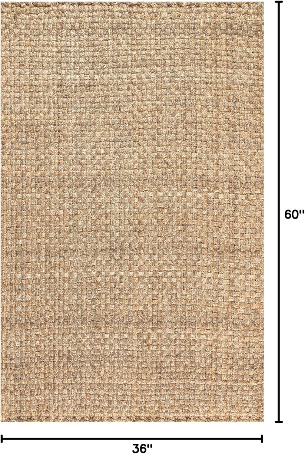 imageJONATHAN Y Estera Hand Woven Boucle Chunky Jute Ivory Indoor Area Rug 8x10 Bohemian Transitional EasyCleaning for Living Room Bedroom Kitchen Pet Friendly NonShedding NFR102B8Natural