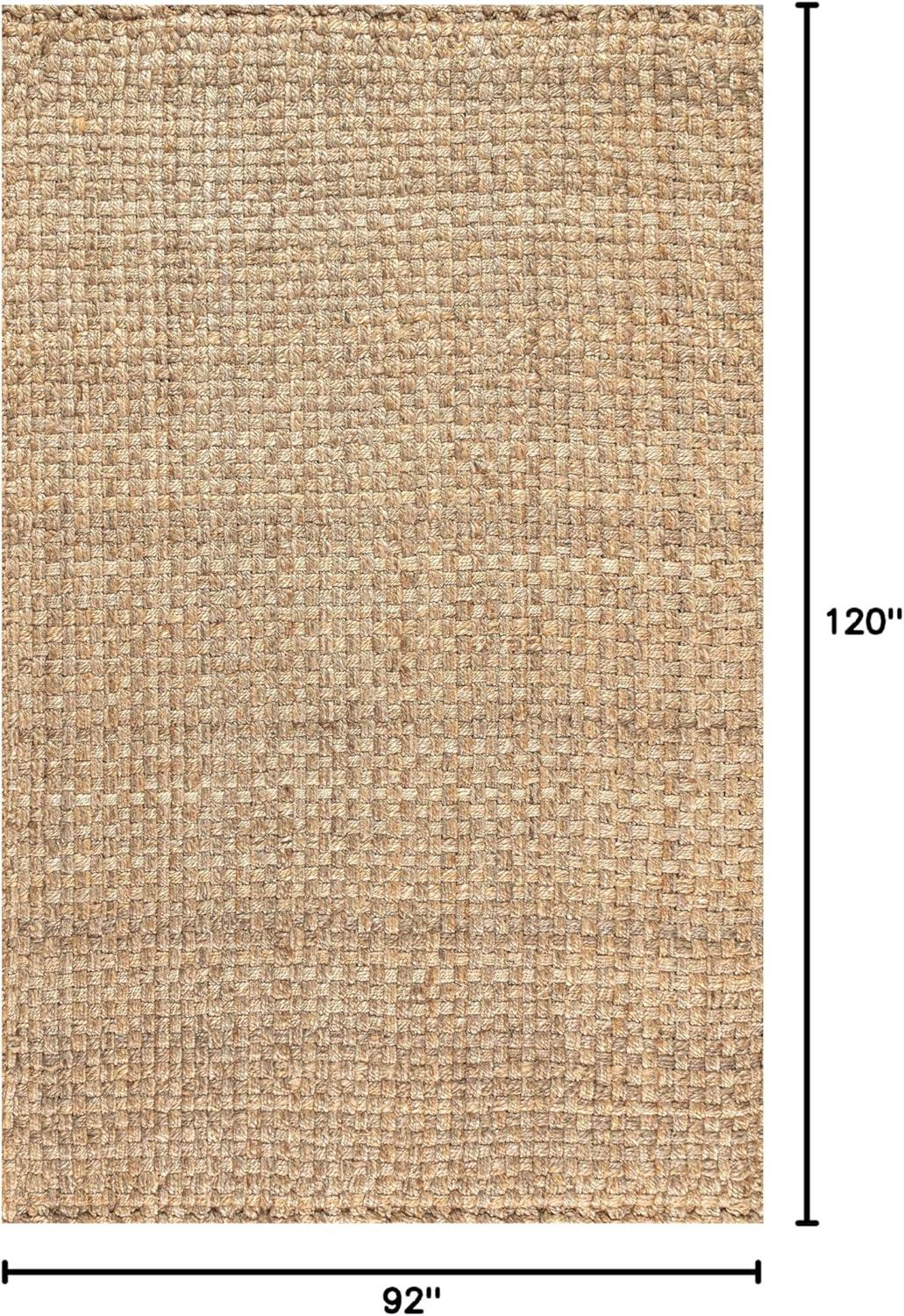 imageJONATHAN Y Estera Hand Woven Boucle Chunky Jute Ivory Indoor Area Rug 8x10 Bohemian Transitional EasyCleaning for Living Room Bedroom Kitchen Pet Friendly NonShedding NFR102B8Natural