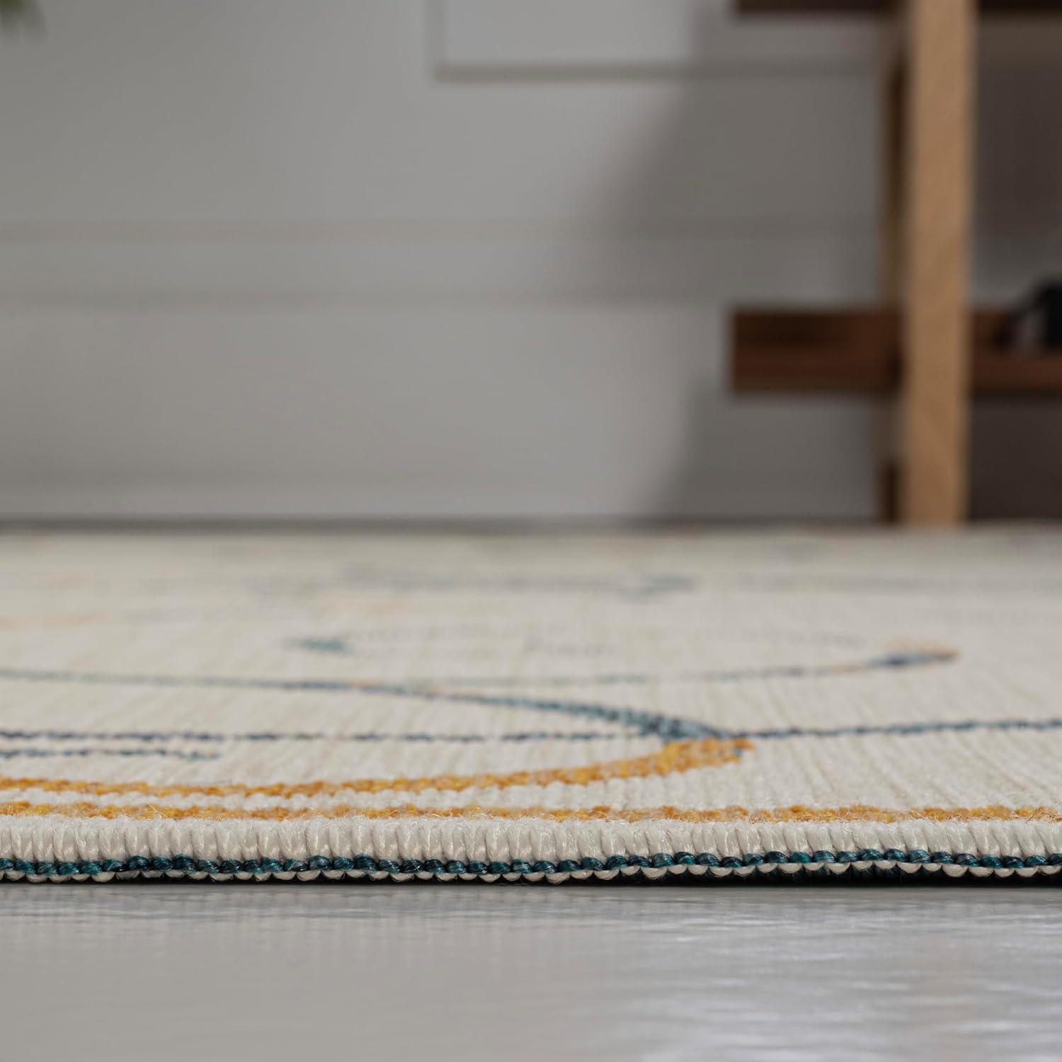 imageJONATHAN Y Filigree Scroll Reversible Washable Indoor Outdoor Area Rug 8X10 CreamNavy Danae Classic Cottage for Backyard Patio Porch EasyCleaning PetFriendly NonShedding SVH100B8CreamNavy