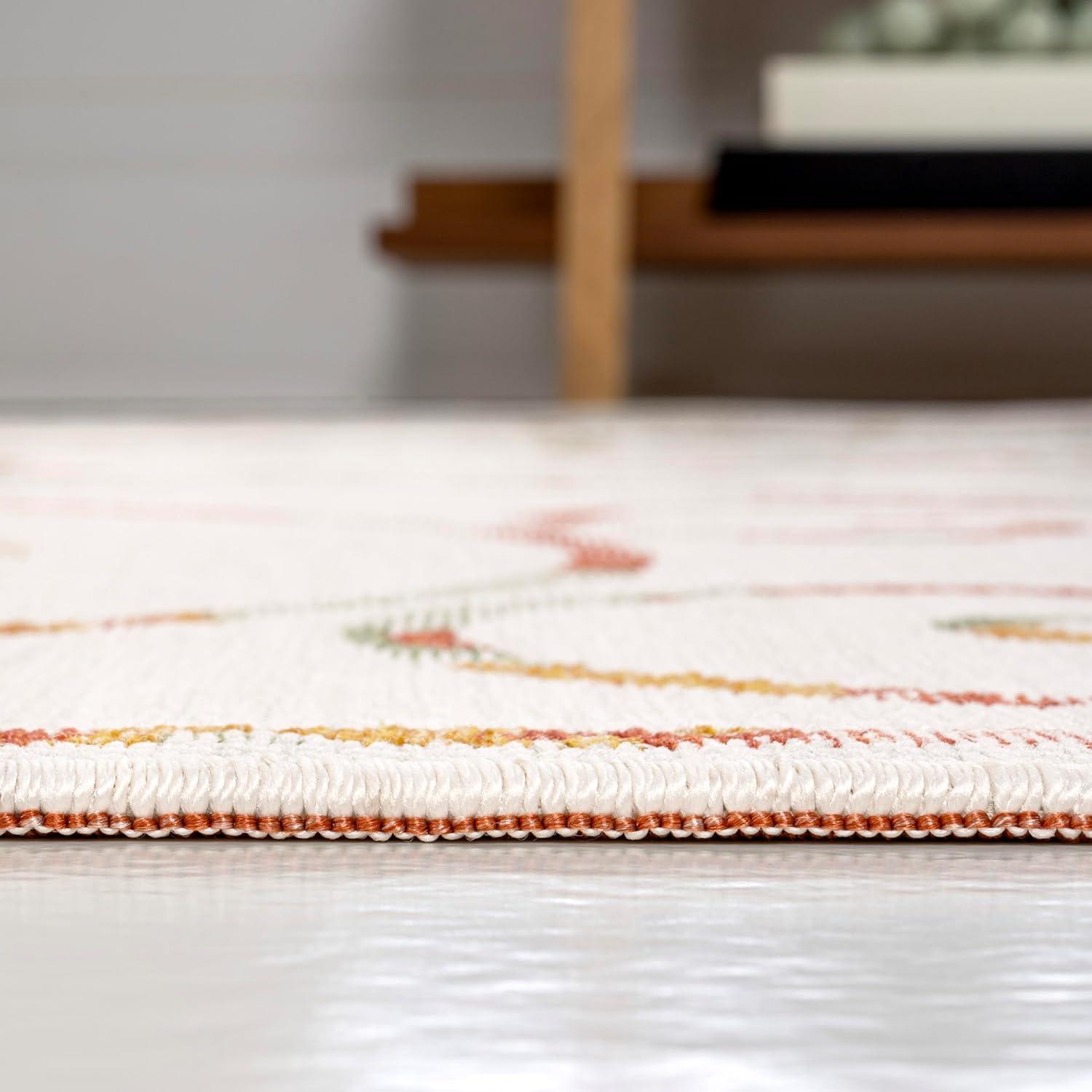 imageJONATHAN Y Filigree Scroll Reversible Washable Indoor Outdoor Area Rug 8X10 CreamNavy Danae Classic Cottage for Backyard Patio Porch EasyCleaning PetFriendly NonShedding SVH100B8CreamTerra