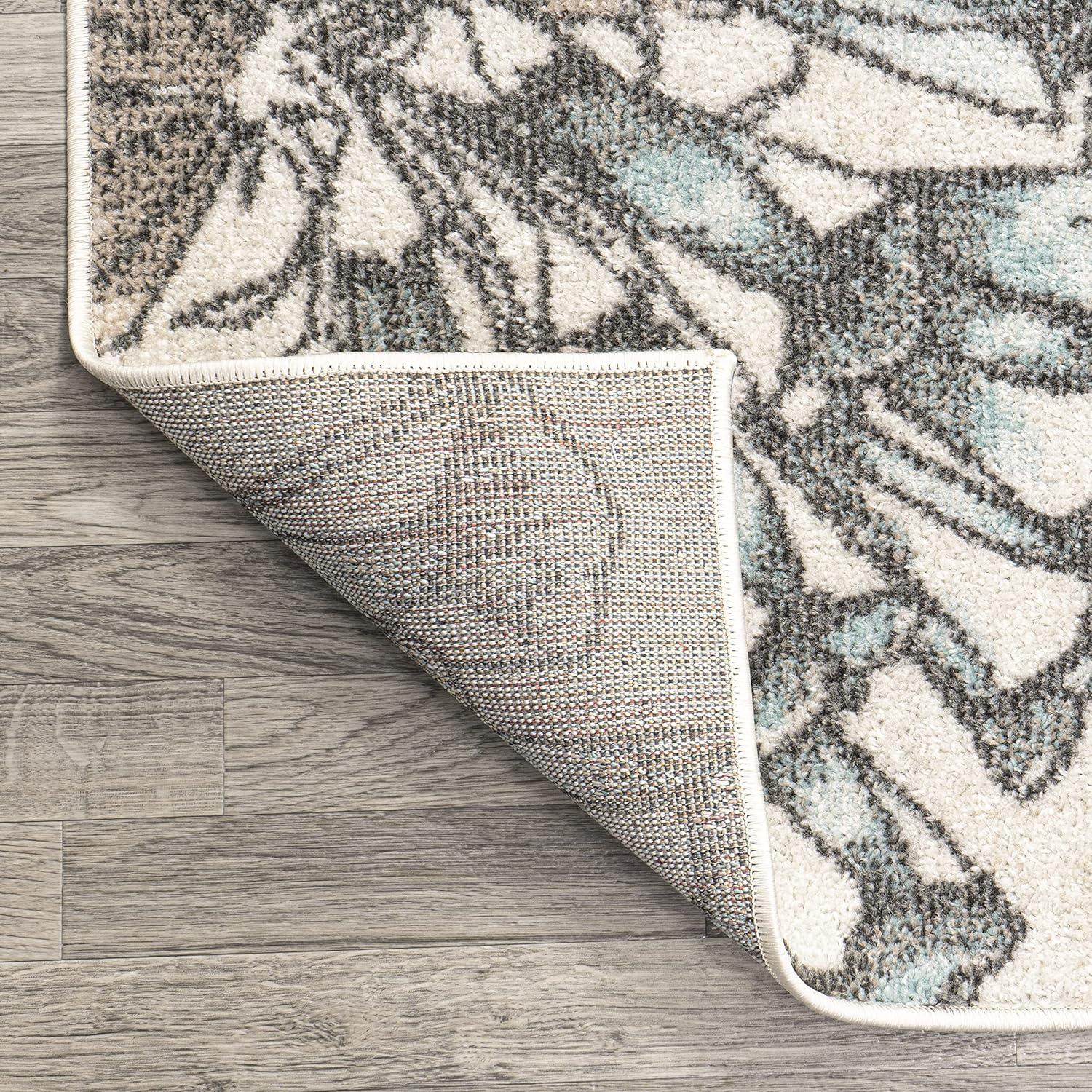 imageJONATHAN Y Giglio Botanical Flower Runner Rug 2x8 OrangeBlueCream Modern Contemporary EasyCleaning for Living Room Bedroom Kitchen Pet Friendly NonShedding CTP202B28OrangeBlueCream