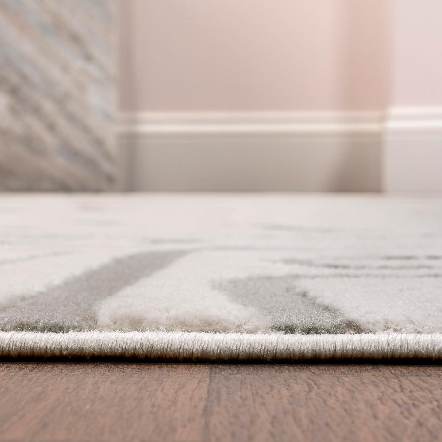 imageJONATHAN Y Graphic Lines HighLow Indoor Area Rug 8X10 WhiteCream Alcina Modern Scandinavian for Living Room Bedroom Kitchen EasyCleaning High Traffic PetFriendly NonShedding SND102B8WhiteLight Grey