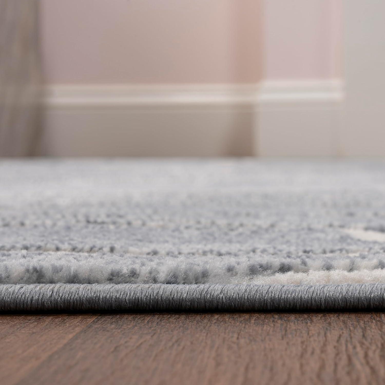 imageJONATHAN Y Graphic Lines HighLow Indoor Area Rug 8X10 WhiteCream Alcina Modern Scandinavian for Living Room Bedroom Kitchen EasyCleaning High Traffic PetFriendly NonShedding SND102B8BlueWhite