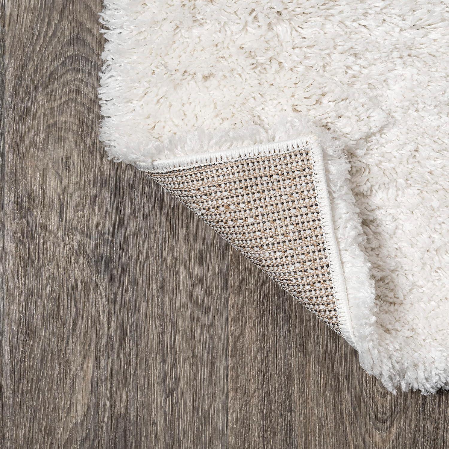 imageJONATHAN Y Groovy Solid Shag Light Beige Runner Rug 2x8 Transitional Contemporary EasyCleaning for Living Room Bedroom Kitchen Pet Friendly NonShedding CLD100D28White