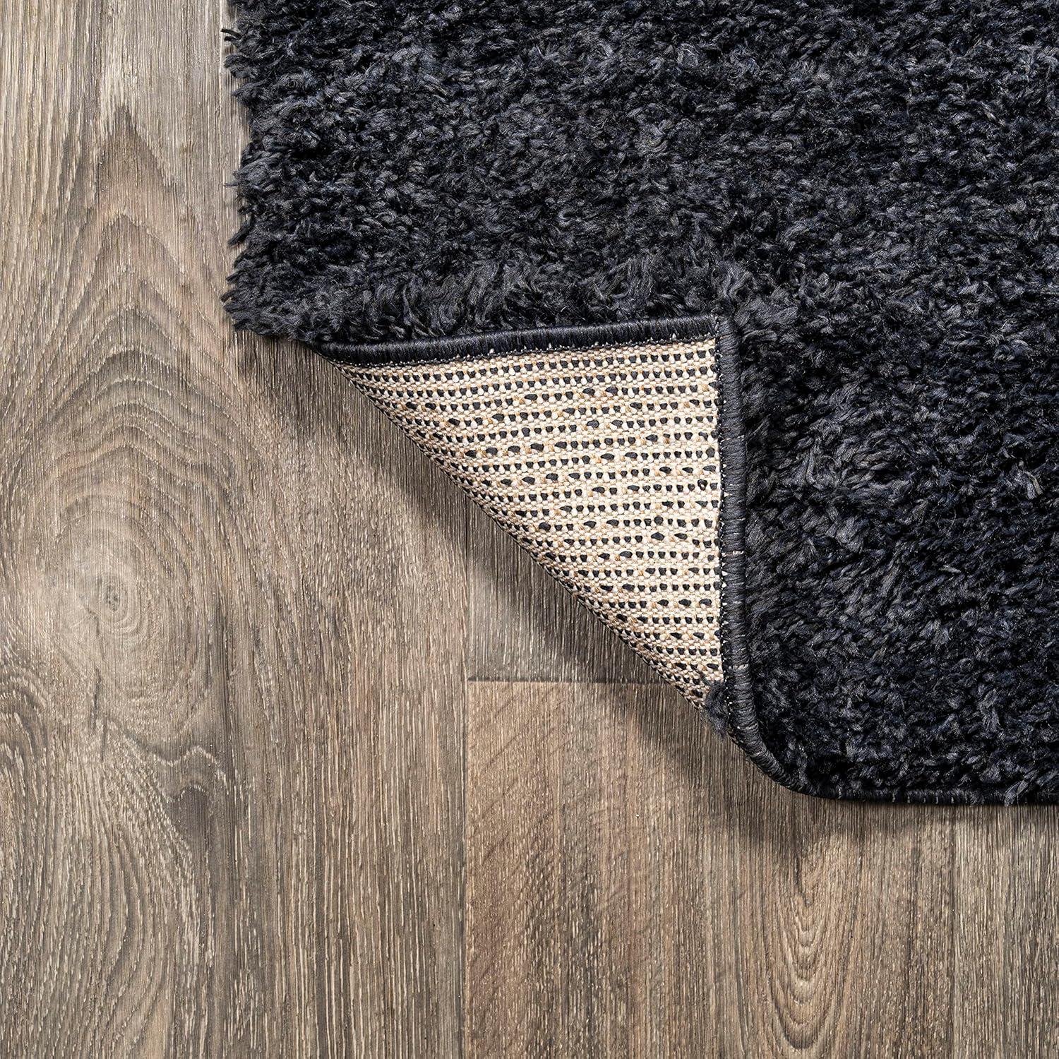 imageJONATHAN Y Groovy Solid Shag Light Beige Runner Rug 2x8 Transitional Contemporary EasyCleaning for Living Room Bedroom Kitchen Pet Friendly NonShedding CLD100D28Dark Navy