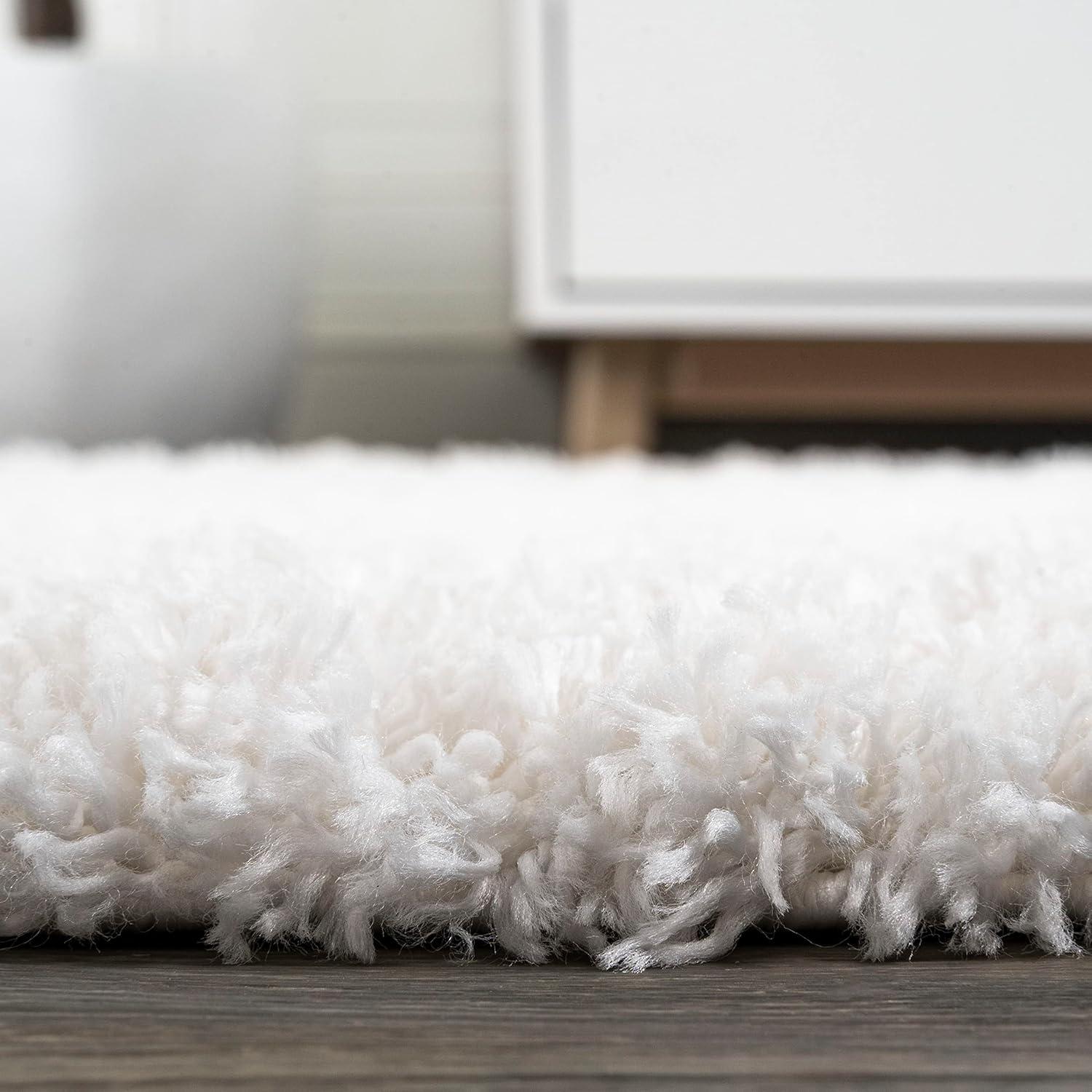 imageJONATHAN Y Groovy Solid Shag Light Beige Runner Rug 2x8 Transitional Contemporary EasyCleaning for Living Room Bedroom Kitchen Pet Friendly NonShedding CLD100D28White