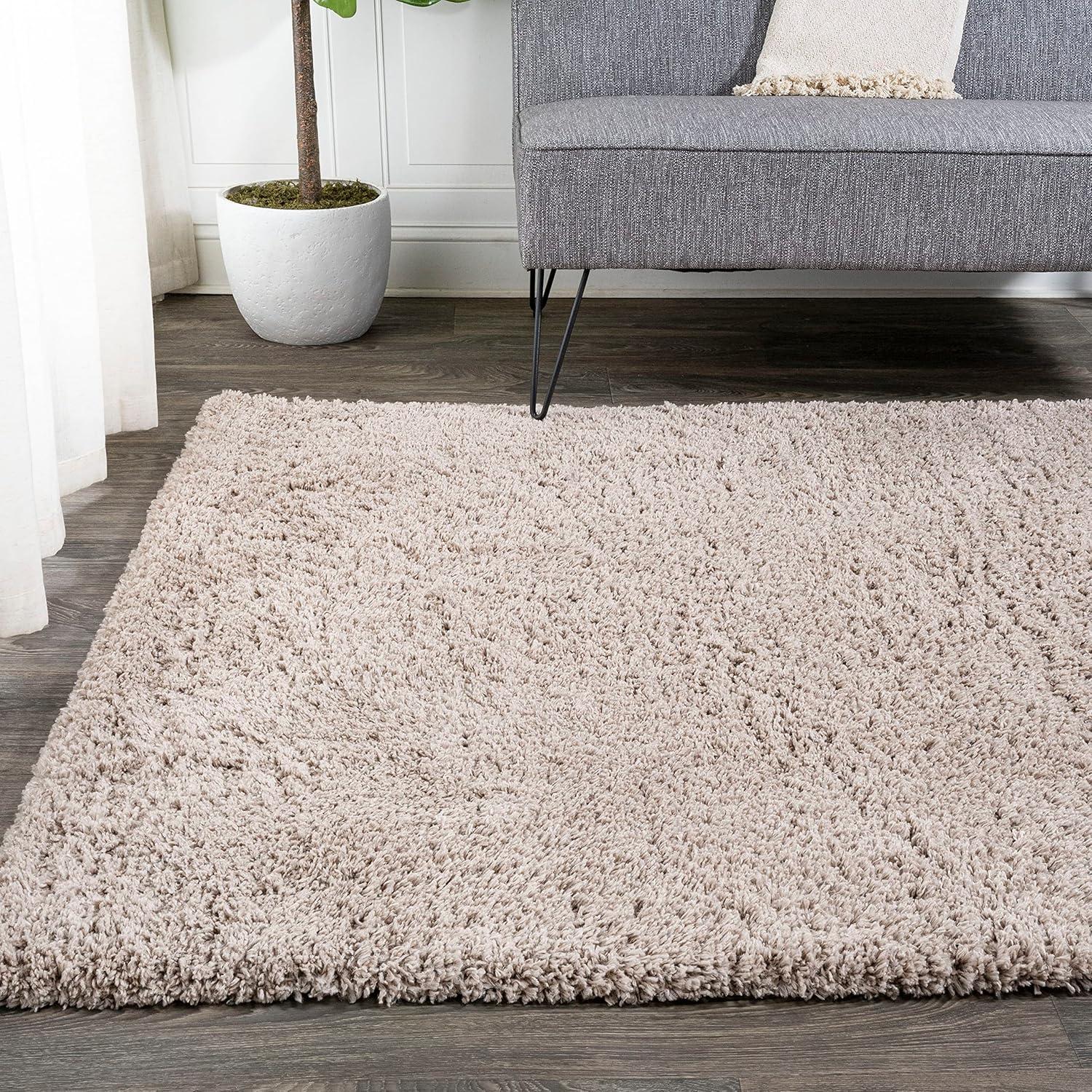 imageJONATHAN Y Groovy Solid Shag Light Beige Runner Rug 2x8 Transitional Contemporary EasyCleaning for Living Room Bedroom Kitchen Pet Friendly NonShedding CLD100D28Light Beige