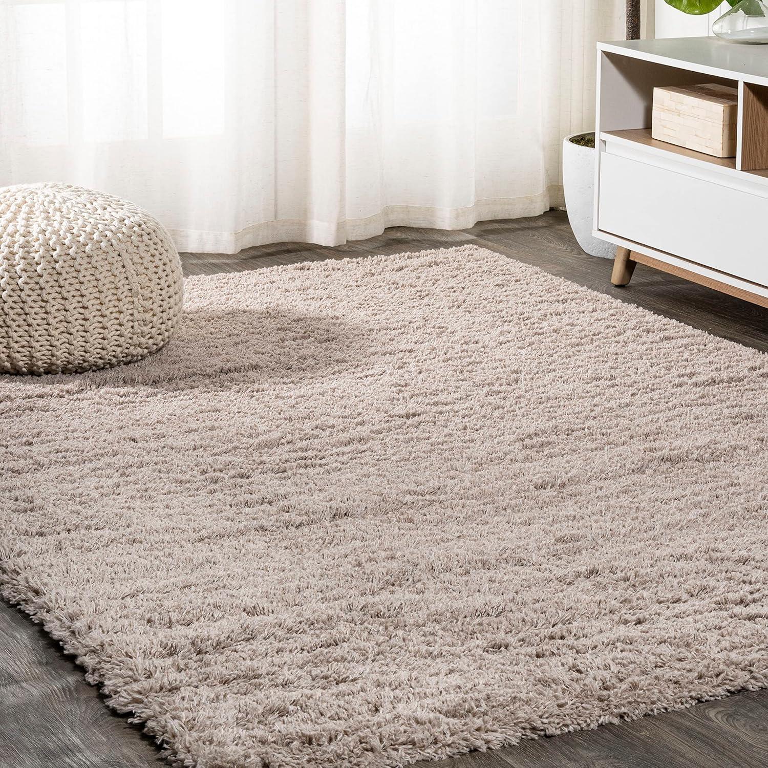 imageJONATHAN Y Groovy Solid Shag Light Beige Runner Rug 2x8 Transitional Contemporary EasyCleaning for Living Room Bedroom Kitchen Pet Friendly NonShedding CLD100D28Beige