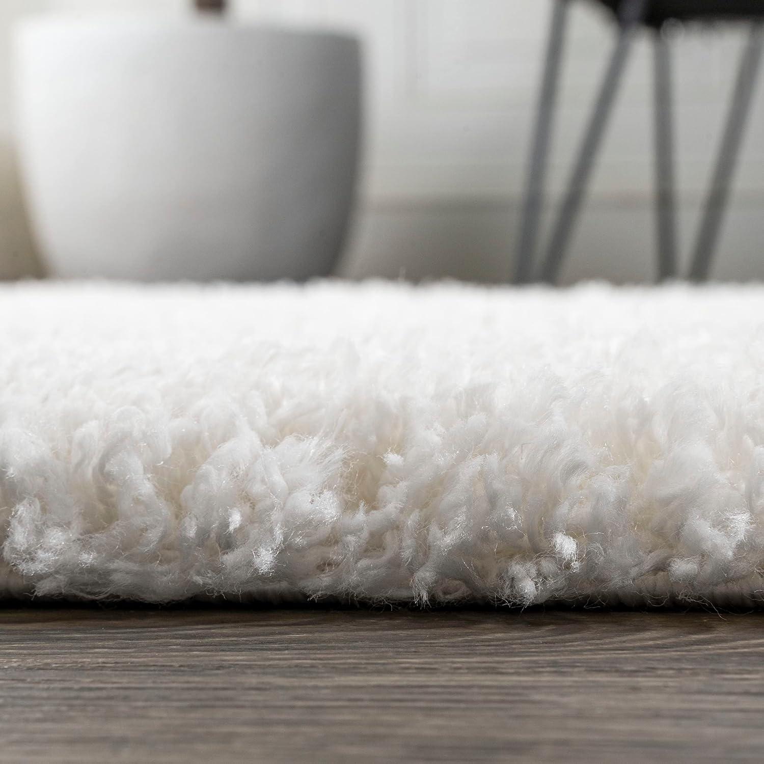 imageJONATHAN Y Groovy Solid Shag Light Beige Runner Rug 2x8 Transitional Contemporary EasyCleaning for Living Room Bedroom Kitchen Pet Friendly NonShedding CLD100D28Ivory