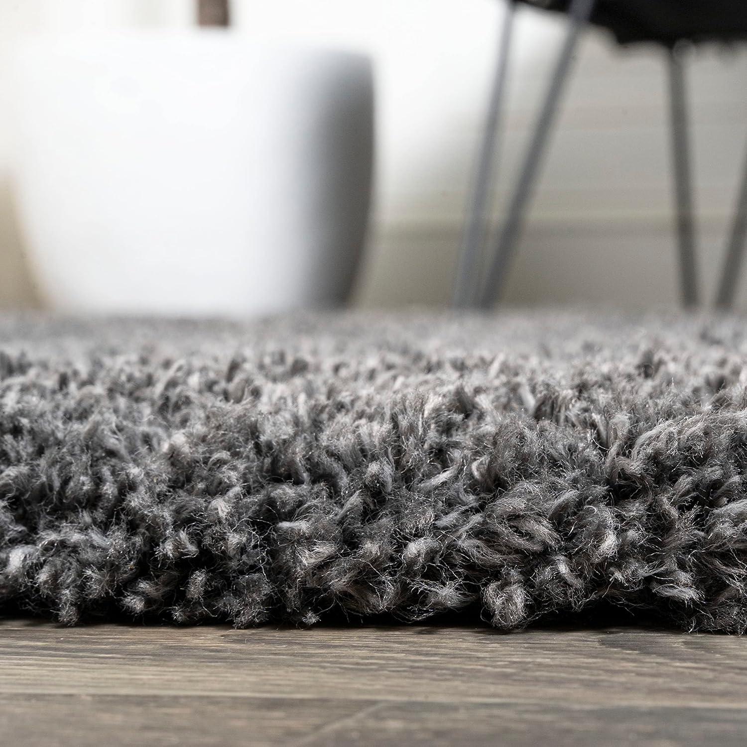 imageJONATHAN Y Groovy Solid Shag Light Beige Runner Rug 2x8 Transitional Contemporary EasyCleaning for Living Room Bedroom Kitchen Pet Friendly NonShedding CLD100D28Dark Gray