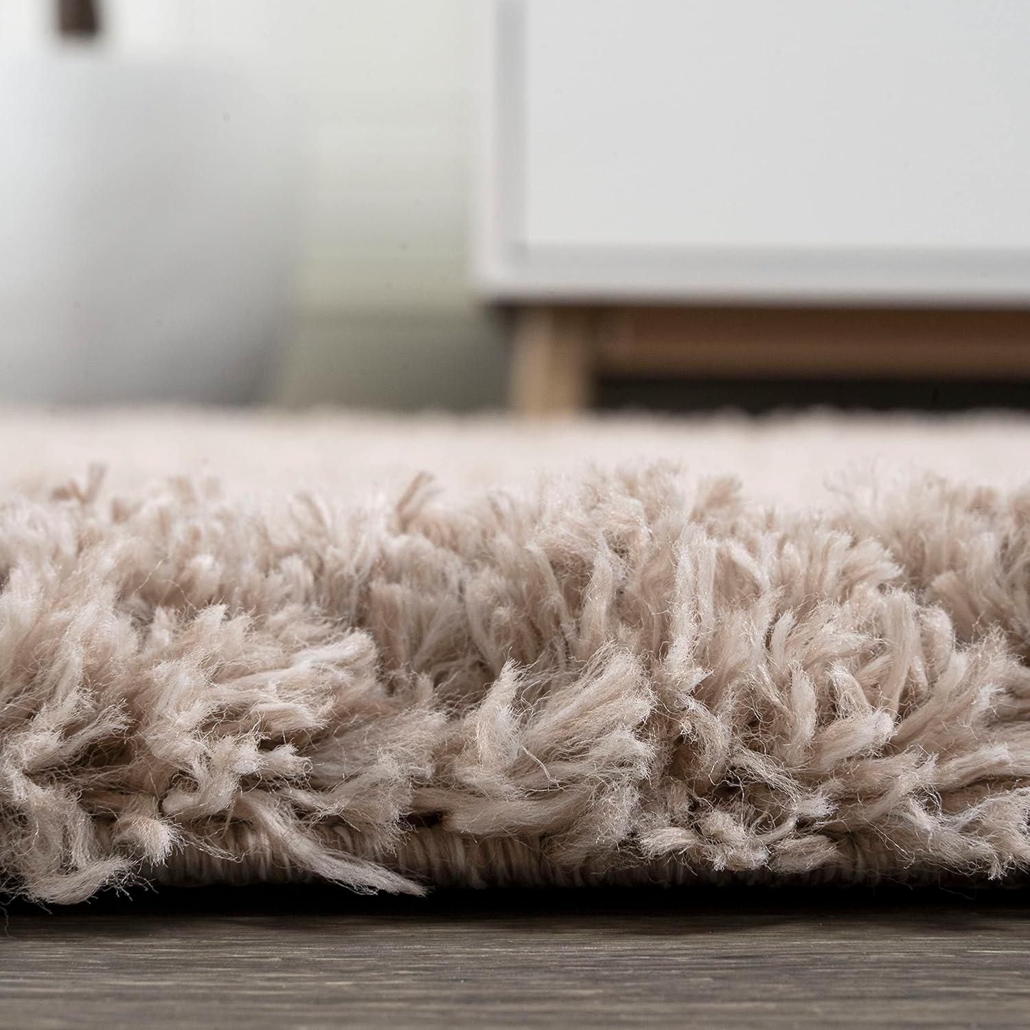 imageJONATHAN Y Groovy Solid Shag Light Beige Runner Rug 2x8 Transitional Contemporary EasyCleaning for Living Room Bedroom Kitchen Pet Friendly NonShedding CLD100D28Beige