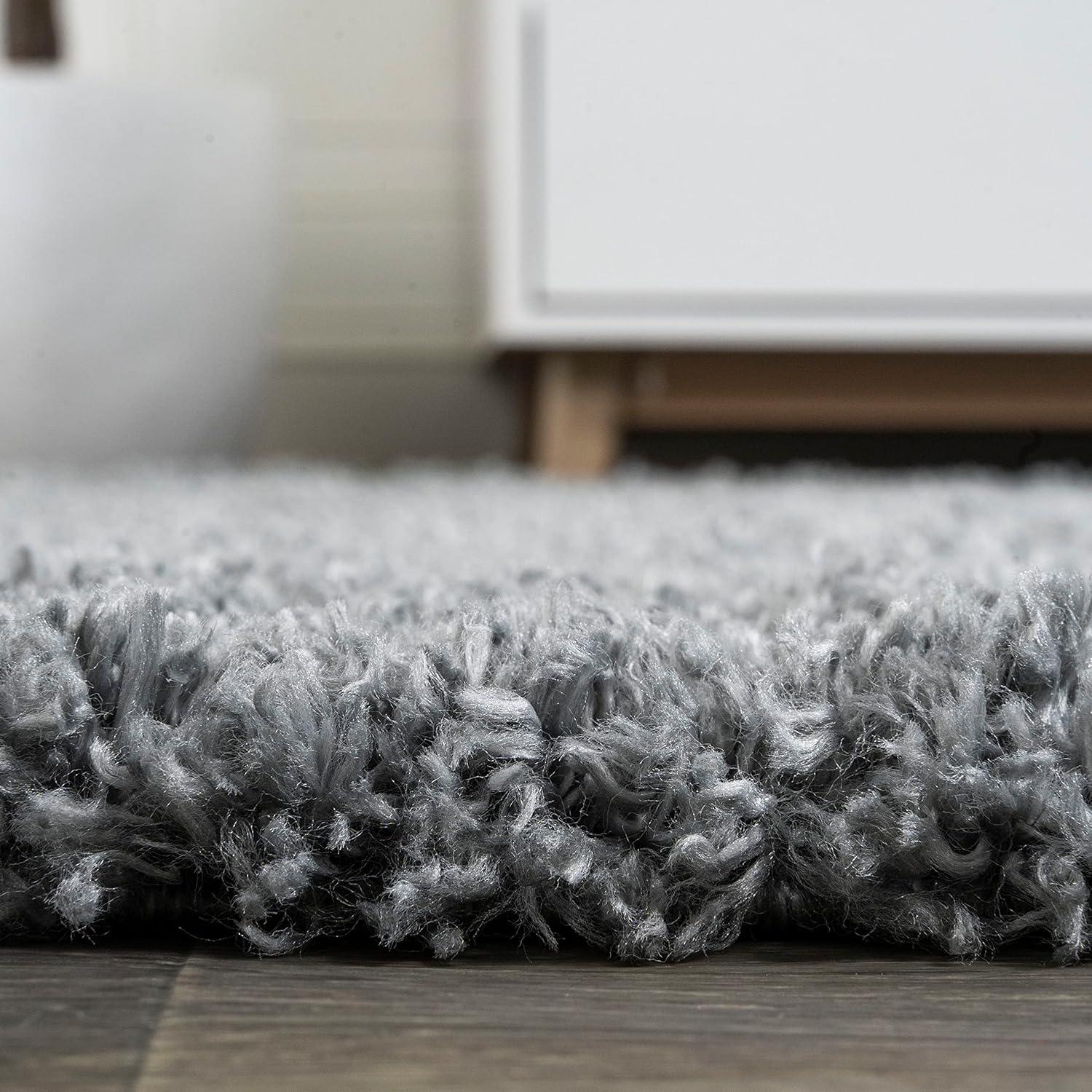 imageJONATHAN Y Groovy Solid Shag Light Beige Runner Rug 2x8 Transitional Contemporary EasyCleaning for Living Room Bedroom Kitchen Pet Friendly NonShedding CLD100D28Grey