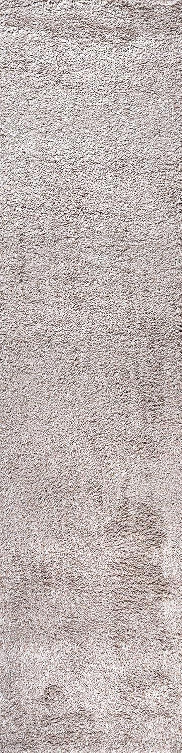 imageJONATHAN Y Groovy Solid Shag Light Beige Runner Rug 2x8 Transitional Contemporary EasyCleaning for Living Room Bedroom Kitchen Pet Friendly NonShedding CLD100D28Beige