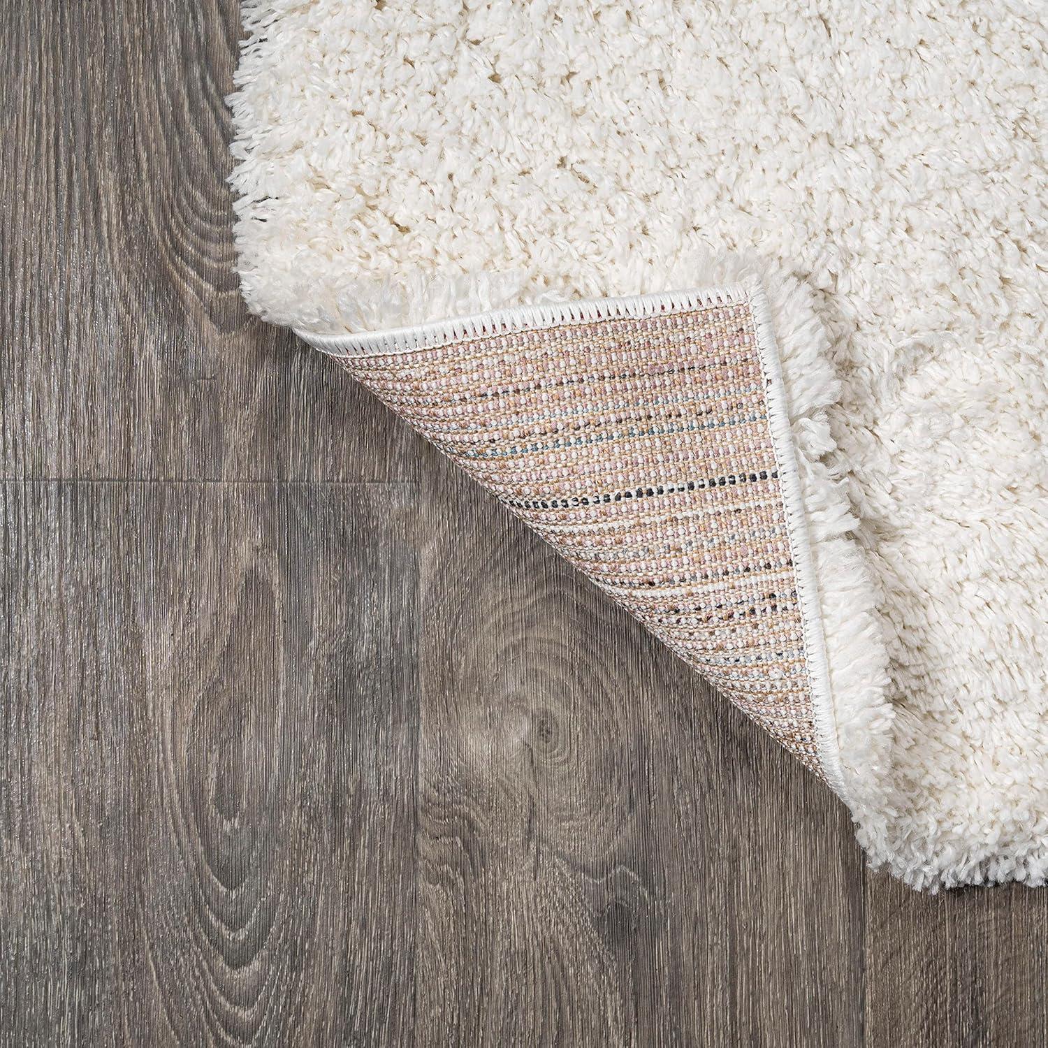 imageJONATHAN Y Groovy Solid Shag Light Beige Runner Rug 2x8 Transitional Contemporary EasyCleaning for Living Room Bedroom Kitchen Pet Friendly NonShedding CLD100D28Ivory