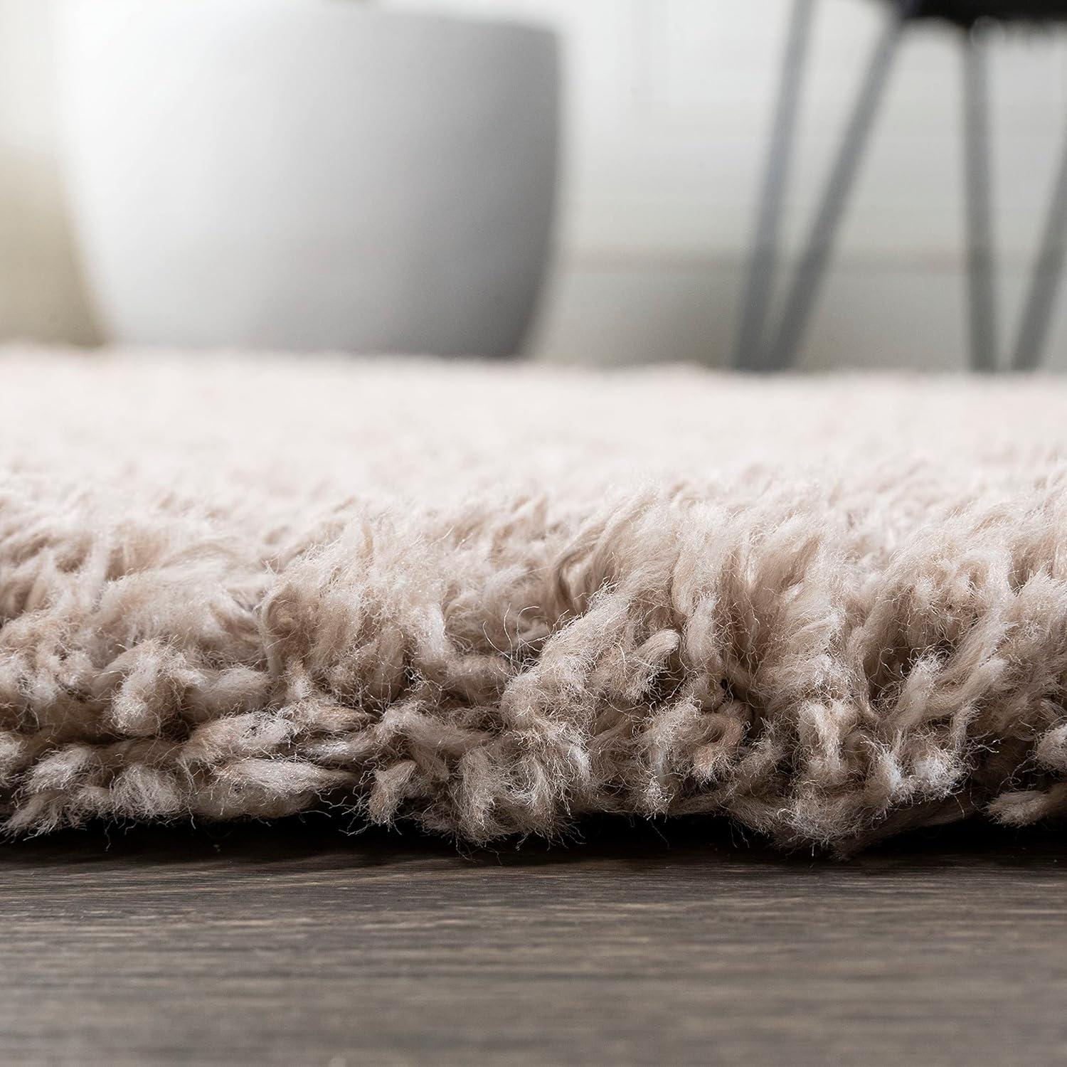 imageJONATHAN Y Groovy Solid Shag Light Beige Runner Rug 2x8 Transitional Contemporary EasyCleaning for Living Room Bedroom Kitchen Pet Friendly NonShedding CLD100D28Light Beige