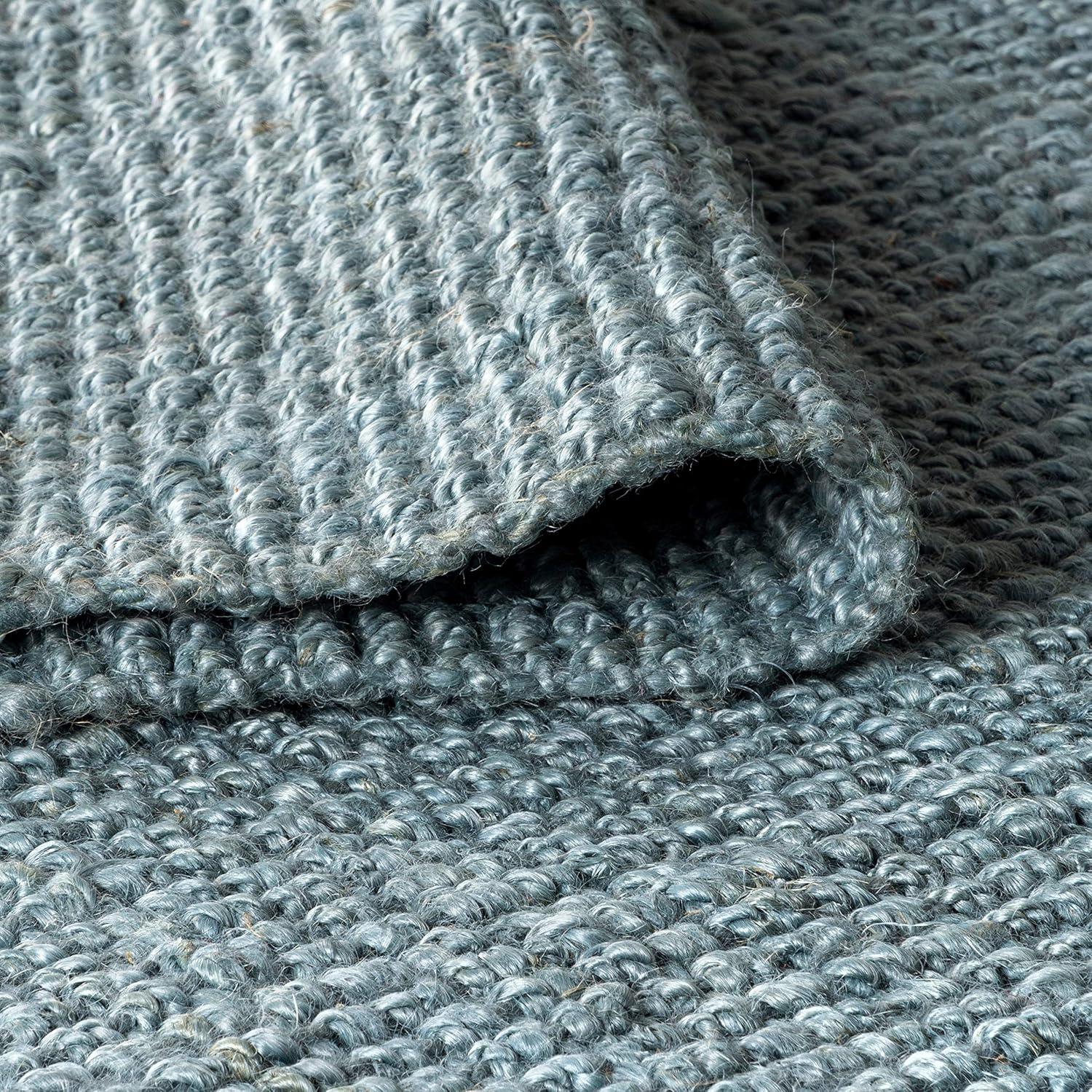 imageJONATHAN Y Handwoven Jute Fringe Natural Indoor Area Rug 8x10 Pata Bohemian Rustic Cottage EasyCleaning for Living Room Bedroom Kitchen NonShedding NRF103A8BlueGray