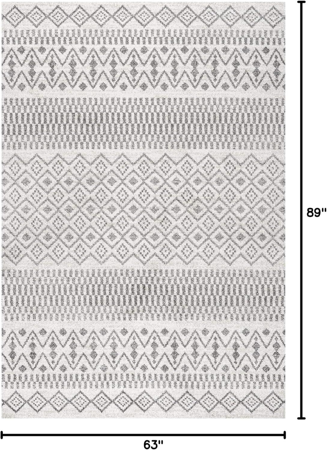 imageJONATHAN Y Ifrane Berber Stripe GrayCream Runner Rug 2x8 Geometric Bohemian Casual EasyCleaning for Living Room Bedroom Kitchen Pet Friendly NonShedding MOH301B28CreamGray