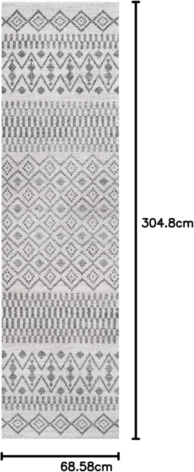 imageJONATHAN Y Ifrane Berber Stripe GrayCream Runner Rug 2x8 Geometric Bohemian Casual EasyCleaning for Living Room Bedroom Kitchen Pet Friendly NonShedding MOH301B28CreamGray