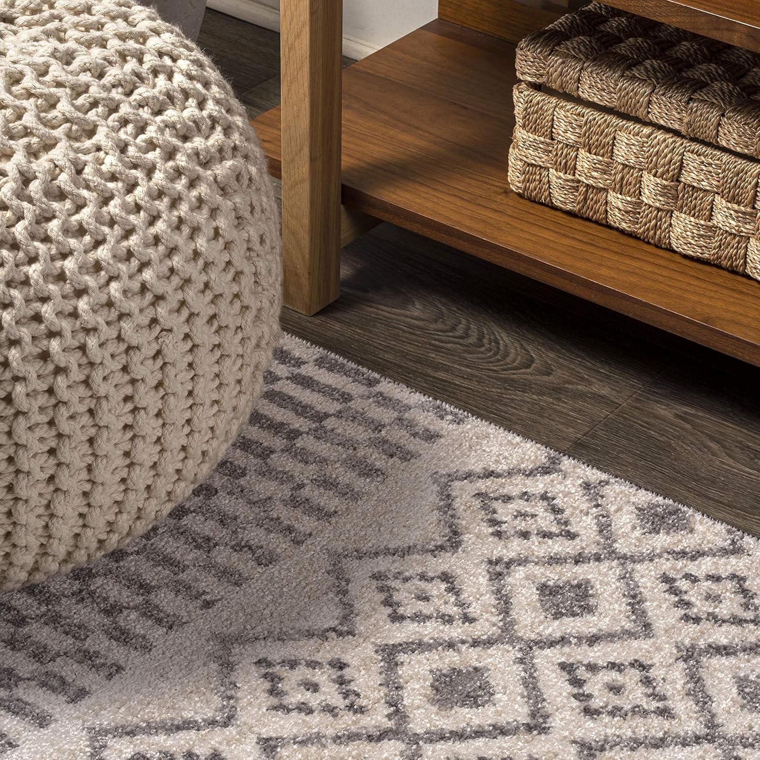 imageJONATHAN Y Ifrane Berber Stripe GrayCream Runner Rug 2x8 Geometric Bohemian Casual EasyCleaning for Living Room Bedroom Kitchen Pet Friendly NonShedding MOH301B28CreamGray