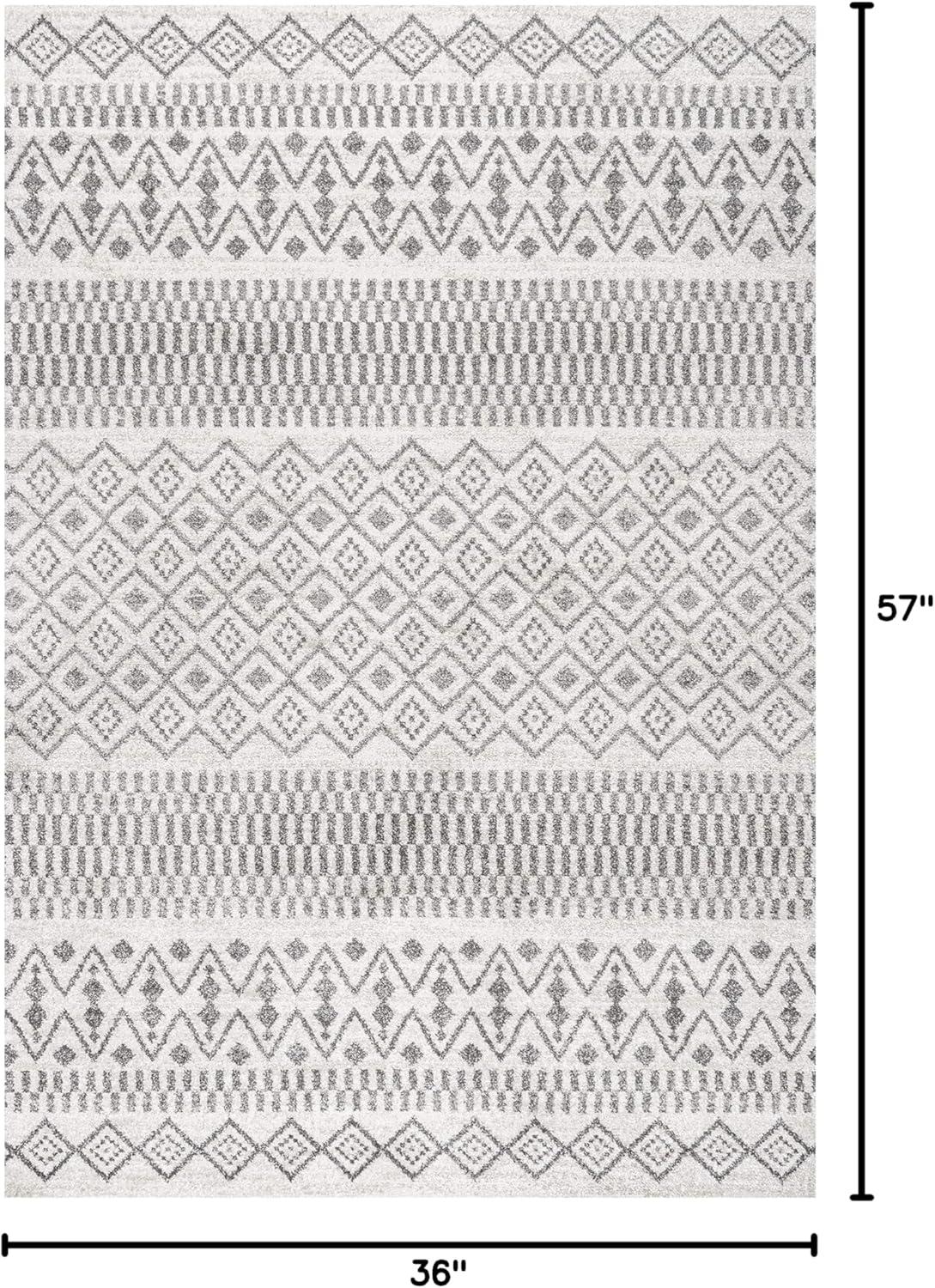 imageJONATHAN Y Ifrane Berber Stripe GrayCream Runner Rug 2x8 Geometric Bohemian Casual EasyCleaning for Living Room Bedroom Kitchen Pet Friendly NonShedding MOH301B28CreamGray