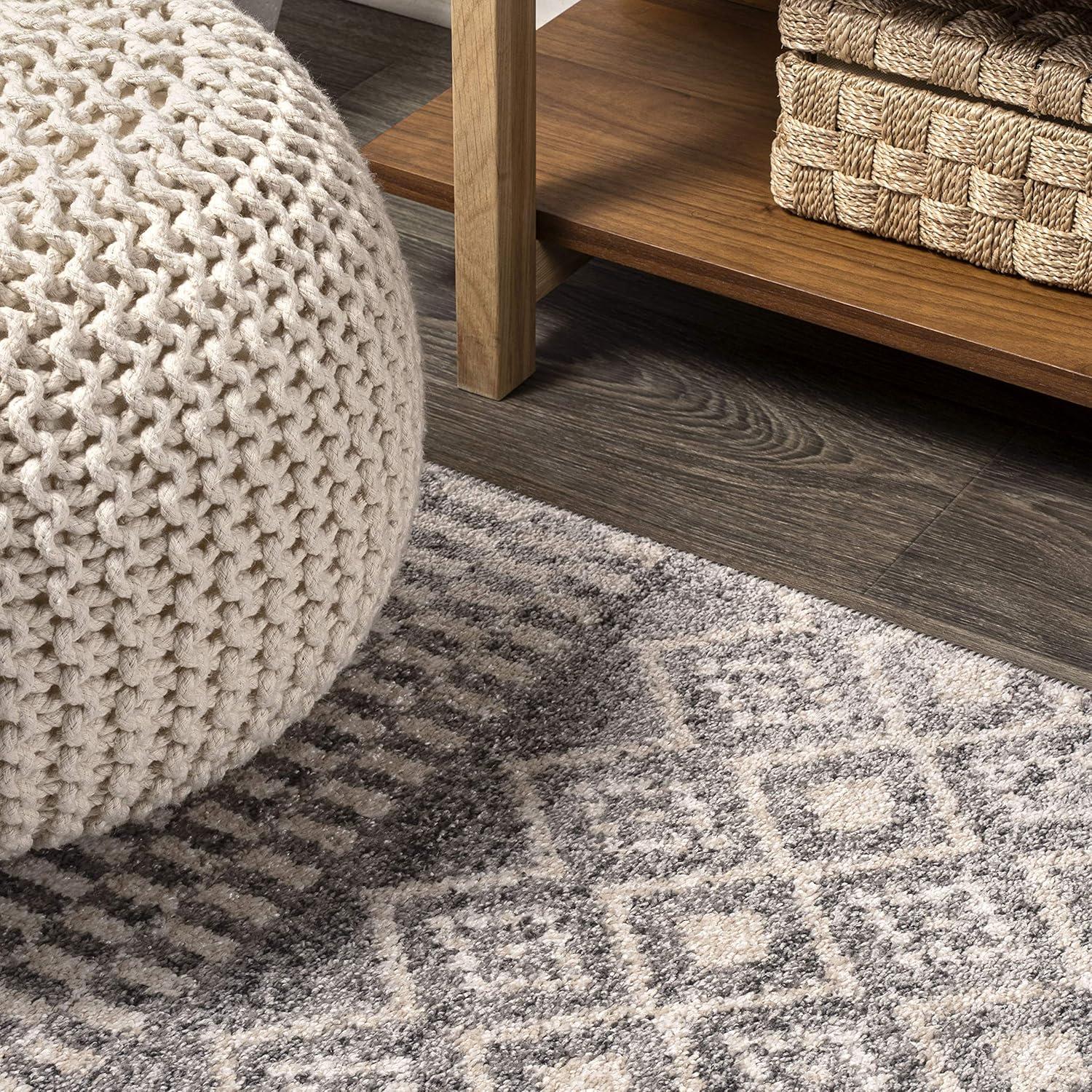 imageJONATHAN Y Ifrane Berber Stripe GrayCream Runner Rug 2x8 Geometric Bohemian Casual EasyCleaning for Living Room Bedroom Kitchen Pet Friendly NonShedding MOH301B28GrayCream