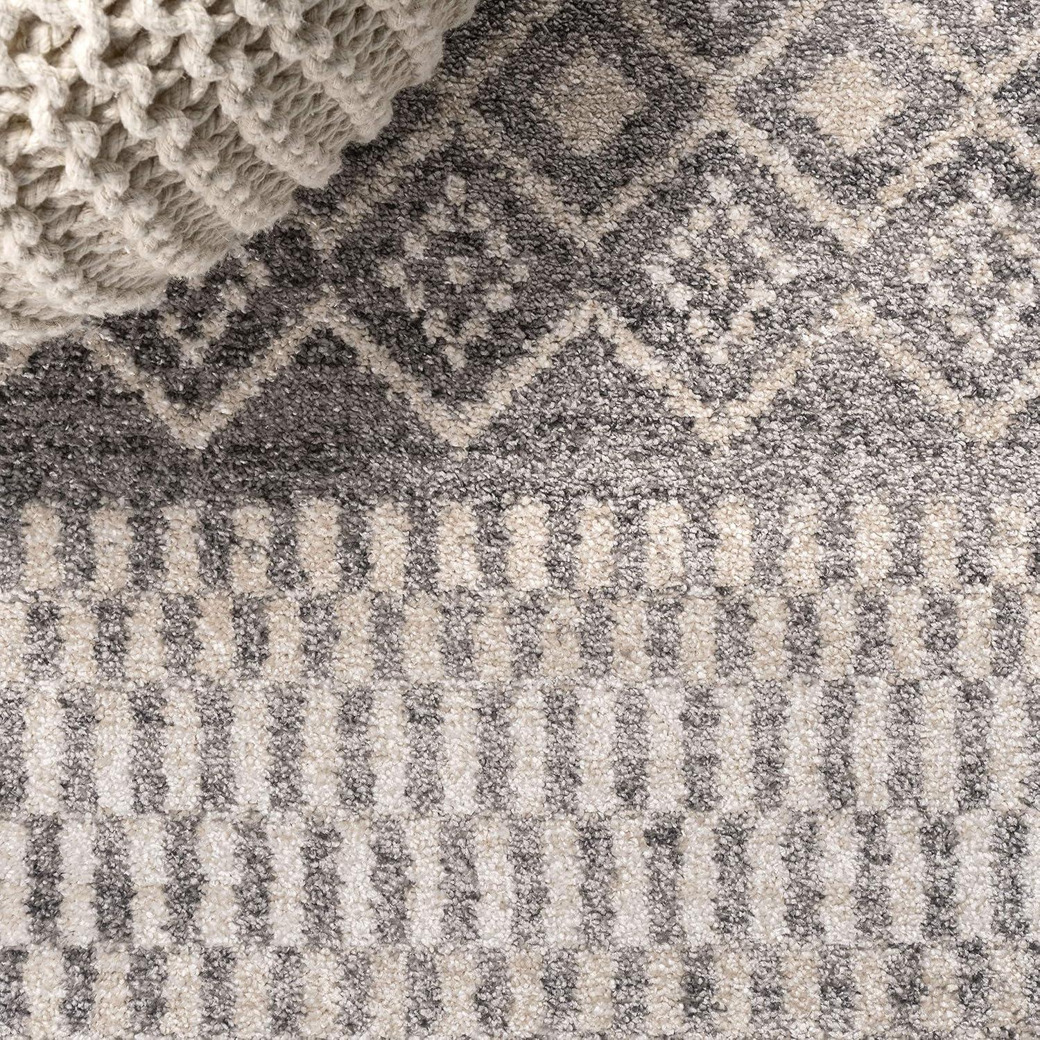 imageJONATHAN Y Ifrane Berber Stripe GrayCream Runner Rug 2x8 Geometric Bohemian Casual EasyCleaning for Living Room Bedroom Kitchen Pet Friendly NonShedding MOH301B28GrayCream