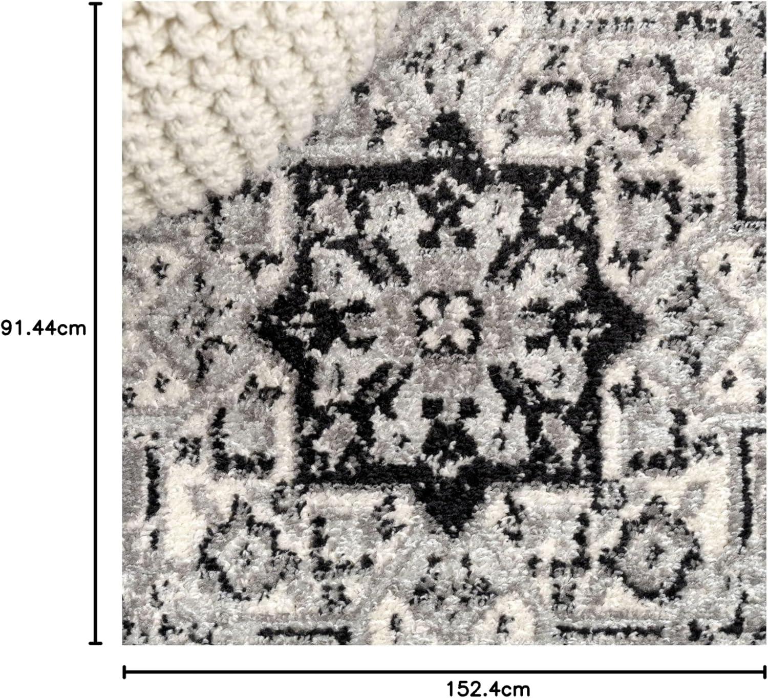 imageJONATHAN Y Inigo Cottage Medallion Dark GrayCream Runner Rug 2x8 Bohemian Transitional EasyCleaning for Living Room Bedroom Kitchen Pet Friendly NonShedding BMF107B28Grey