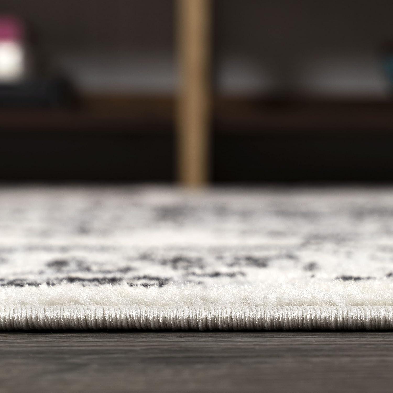 imageJONATHAN Y Inigo Cottage Medallion Dark GrayCream Runner Rug 2x8 Bohemian Transitional EasyCleaning for Living Room Bedroom Kitchen Pet Friendly NonShedding BMF107B28Grey