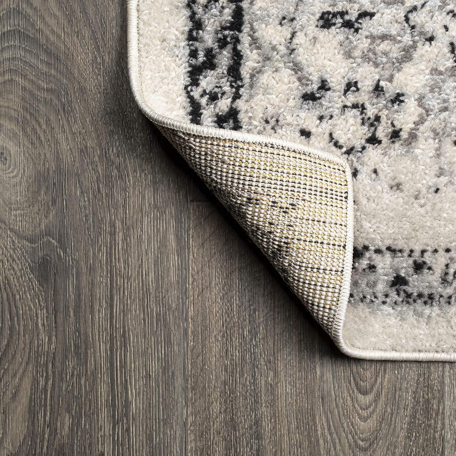 imageJONATHAN Y Inigo Cottage Medallion Dark GrayCream Runner Rug 2x8 Bohemian Transitional EasyCleaning for Living Room Bedroom Kitchen Pet Friendly NonShedding BMF107B28Grey