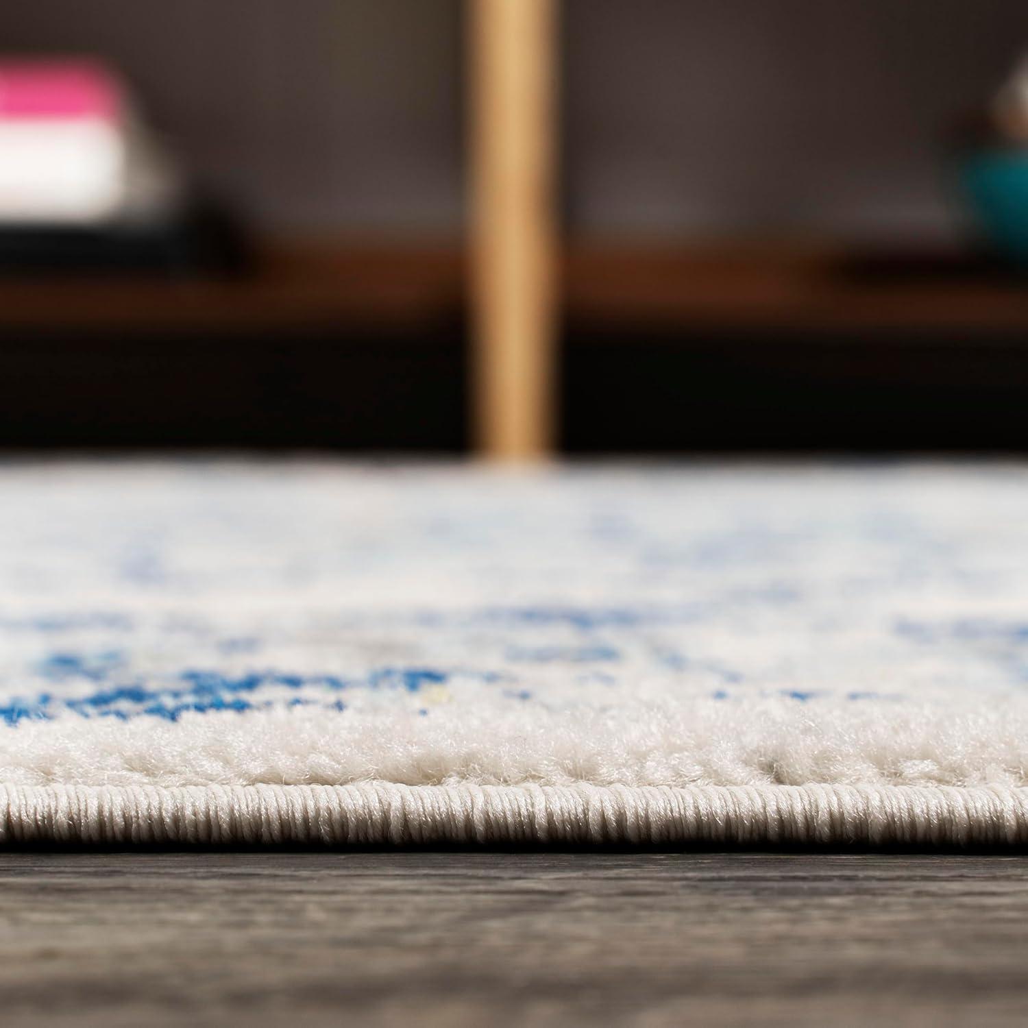 imageJONATHAN Y Inigo Cottage Medallion Dark GrayCream Runner Rug 2x8 Bohemian Transitional EasyCleaning for Living Room Bedroom Kitchen Pet Friendly NonShedding BMF107B28Blue