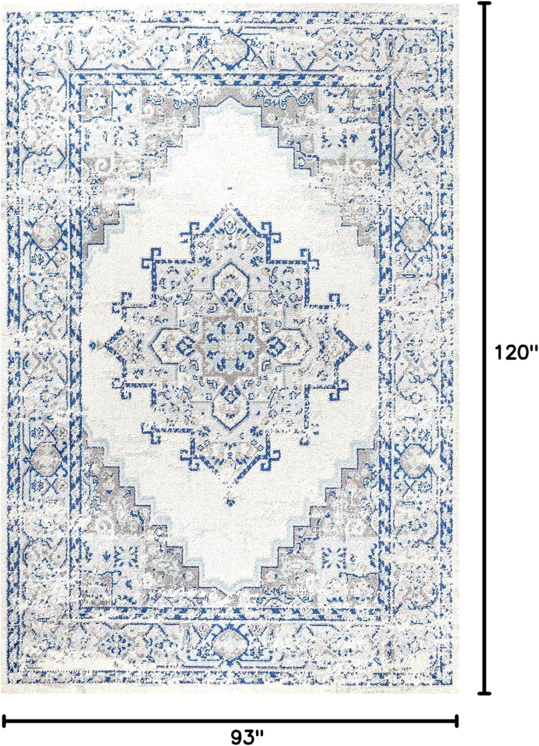 imageJONATHAN Y Inigo Cottage Medallion Dark GrayCream Runner Rug 2x8 Bohemian Transitional EasyCleaning for Living Room Bedroom Kitchen Pet Friendly NonShedding BMF107B28Blue