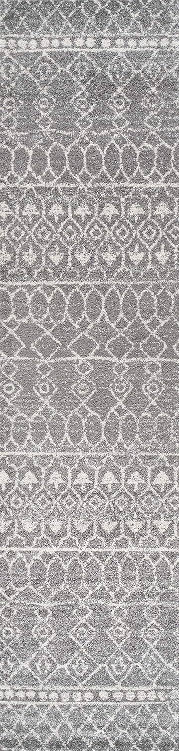 imageJONATHAN Y Izil Moroccan Beni Souk GrayCream Runner Rug 2x8 Bohemian Scandinavian EasyCleaning for Living Room Bedroom Kitchen Pet Friendly NonShedding MOH209B28GrayCream