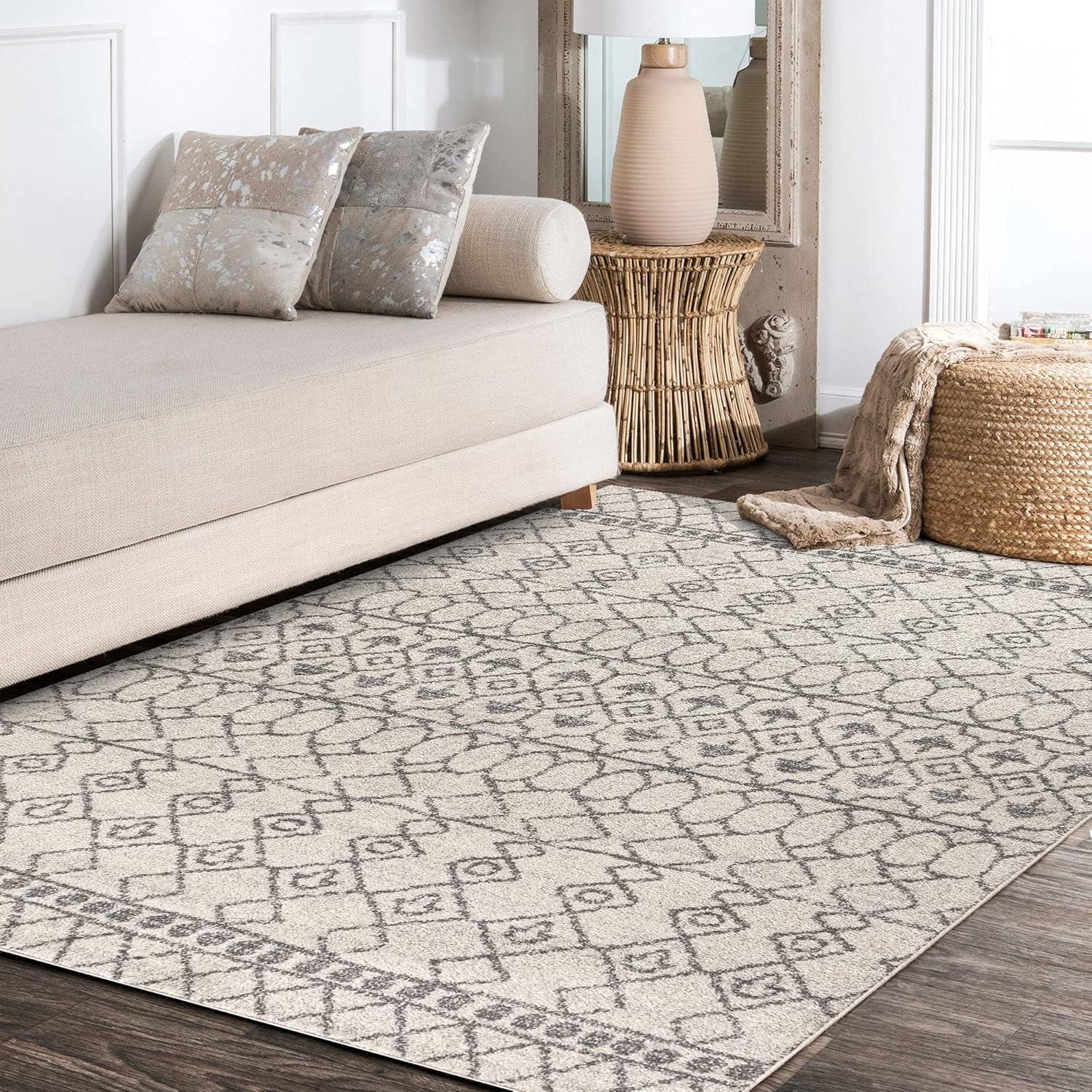 imageJONATHAN Y Izil Moroccan Beni Souk GrayCream Runner Rug 2x8 Bohemian Scandinavian EasyCleaning for Living Room Bedroom Kitchen Pet Friendly NonShedding MOH209B28CreamGray