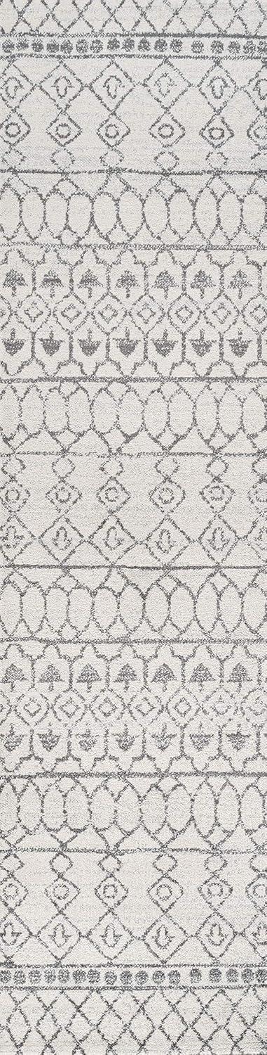 imageJONATHAN Y Izil Moroccan Beni Souk GrayCream Runner Rug 2x8 Bohemian Scandinavian EasyCleaning for Living Room Bedroom Kitchen Pet Friendly NonShedding MOH209B28CreamGray