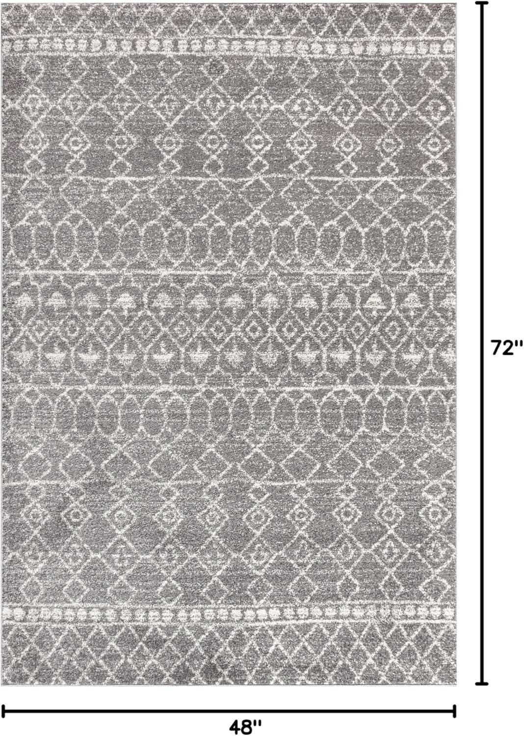 imageJONATHAN Y Izil Moroccan Beni Souk GrayCream Runner Rug 2x8 Bohemian Scandinavian EasyCleaning for Living Room Bedroom Kitchen Pet Friendly NonShedding MOH209B28GrayCream