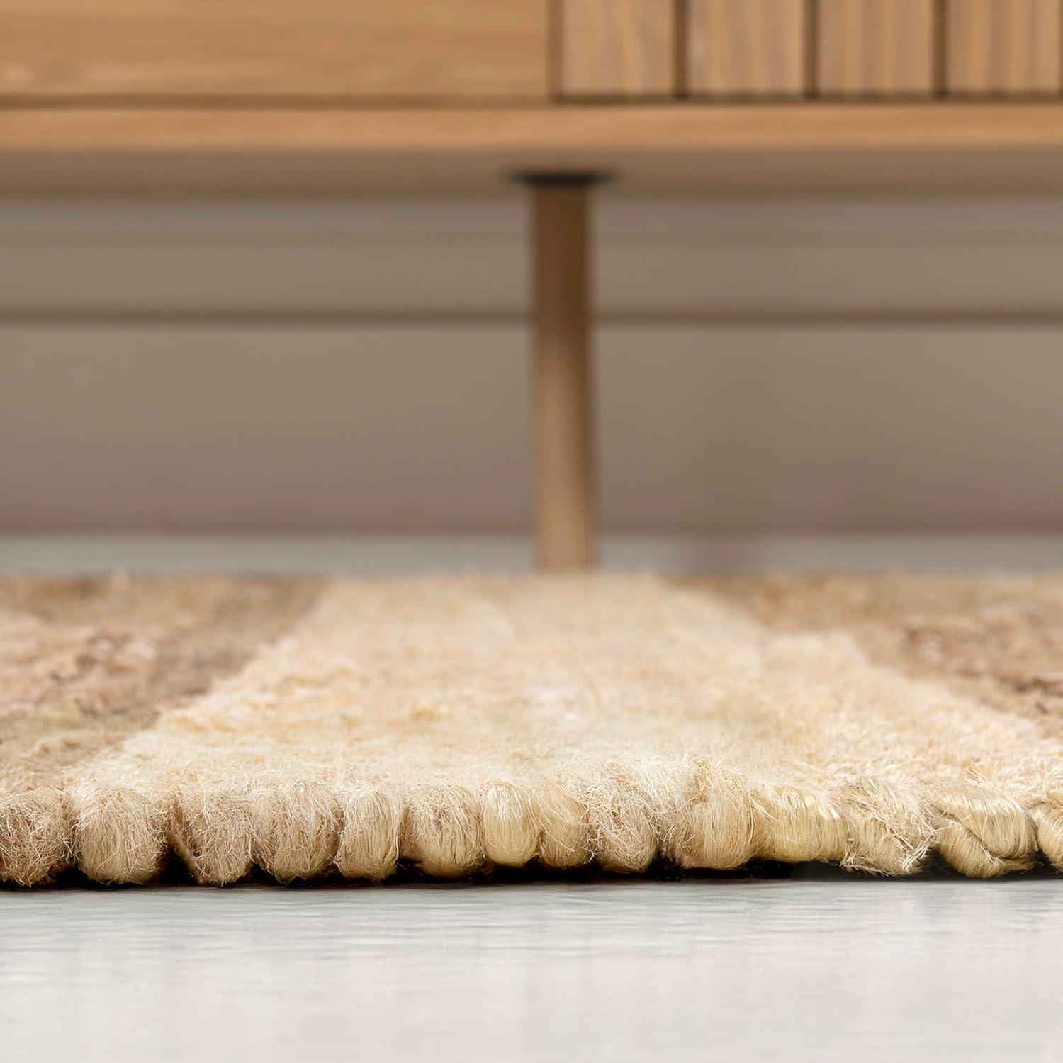 imageJONATHAN Y Jayden Woven Jute Stripe NaturalBrown Runner Rug 2x8 Rustic Farmhouse Traditional Lodge EasyCleaning for Living Room Bedroom Kitchen NonShedding NRF202A28NaturalBleach