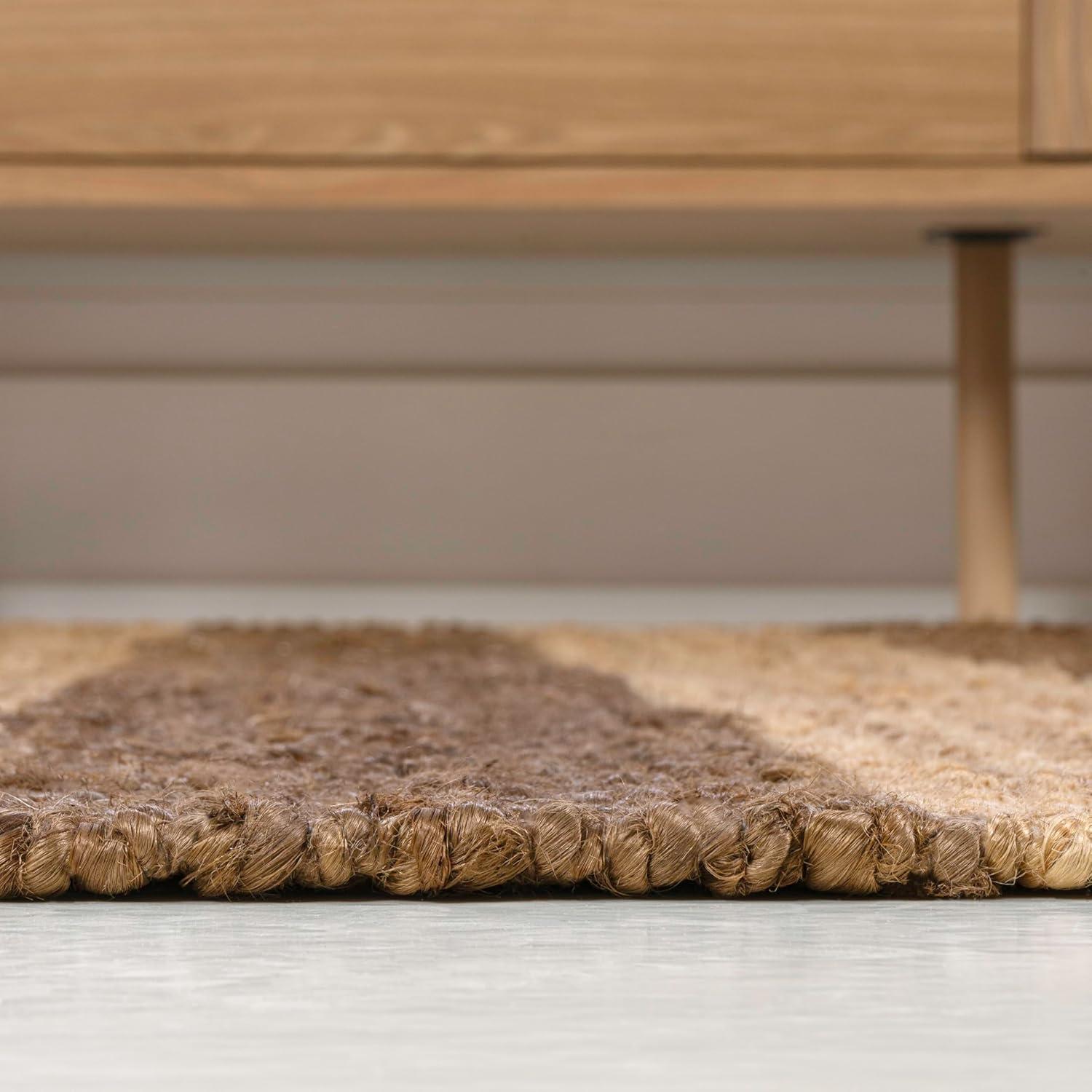 imageJONATHAN Y Jayden Woven Jute Stripe NaturalBrown Runner Rug 2x8 Rustic Farmhouse Traditional Lodge EasyCleaning for Living Room Bedroom Kitchen NonShedding NRF202A28NaturalBrown