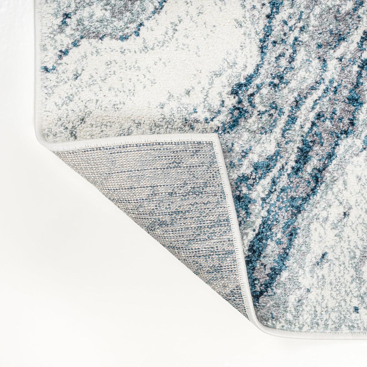 imageJONATHAN Y Kassia Abstract Marble CharcoalCream Indoor Area Rug 8x10 ContemporaryGlamCasualTransitional EasyCleaning for Living RoomBedroomKitchenPet FriendlyNonShedding SEU300A8NavyCream