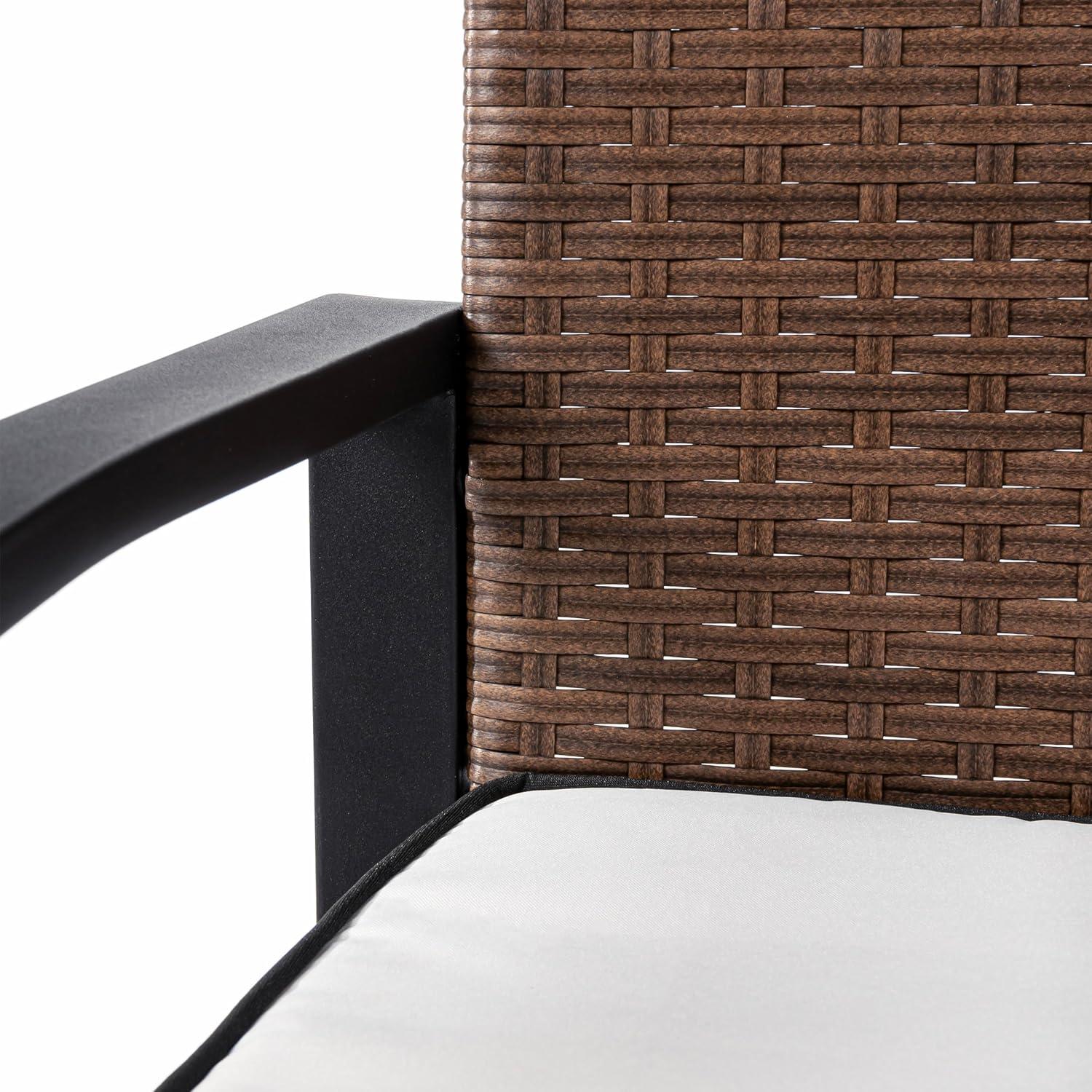 imageJONATHAN Y LVG1101A3SET Selby 3Piece Modern Coastal Faux Wicker Conversation Outdoor Patio Set MidCentury Classic Contemporary Traditional Minimalist WhiteGrayWhiteBlackBrown