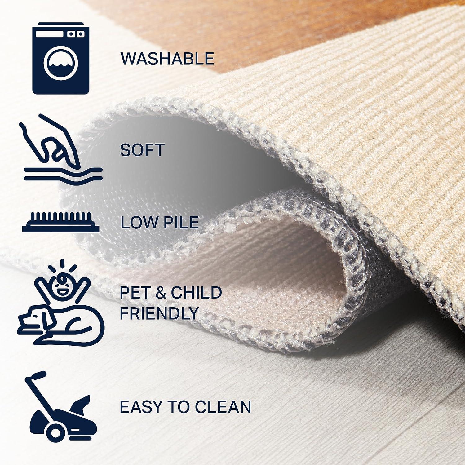 imageJONATHAN Y Machine Washable CreamGreen Indoor Area Rug 8X10 ft Cirkel Minimalist Geometric Dot for Living Room Bedroom Kitchen Office EasyCleaning PetFriendly NonShedding WSH113C8CreamTerracotta