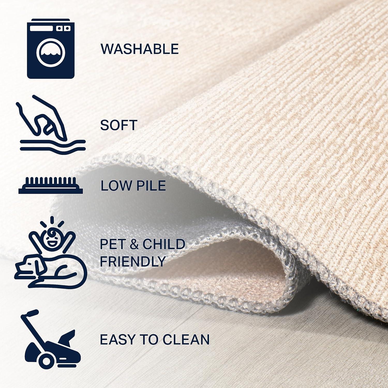 imageJONATHAN Y Machine Washable CreamGreen Indoor Area Rug 8X10 ft Cirkel Minimalist Geometric Dot for Living Room Bedroom Kitchen Office EasyCleaning PetFriendly NonShedding WSH113C8BrownCreamTerracotta