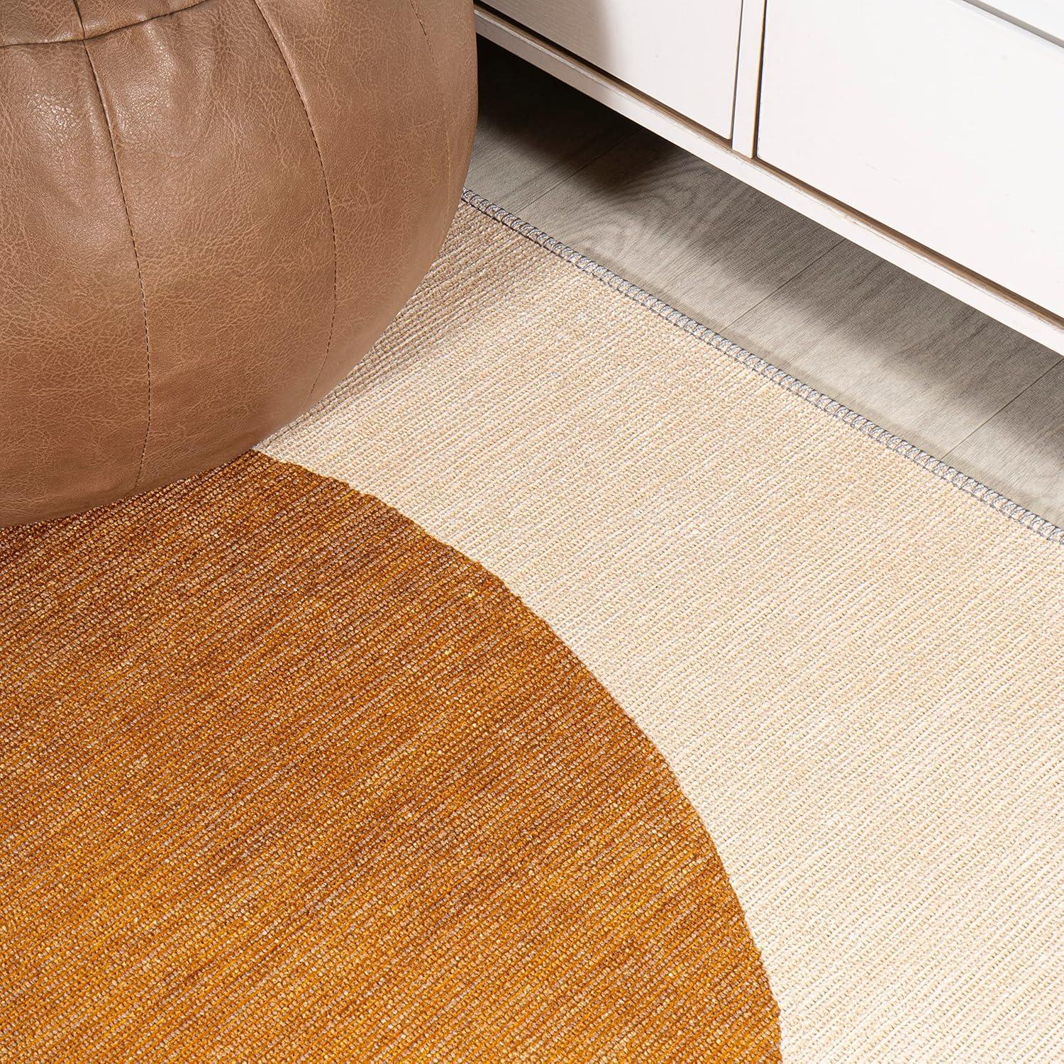 imageJONATHAN Y Machine Washable CreamGreen Indoor Area Rug 8X10 ft Cirkel Minimalist Geometric Dot for Living Room Bedroom Kitchen Office EasyCleaning PetFriendly NonShedding WSH113C8CreamTerracotta