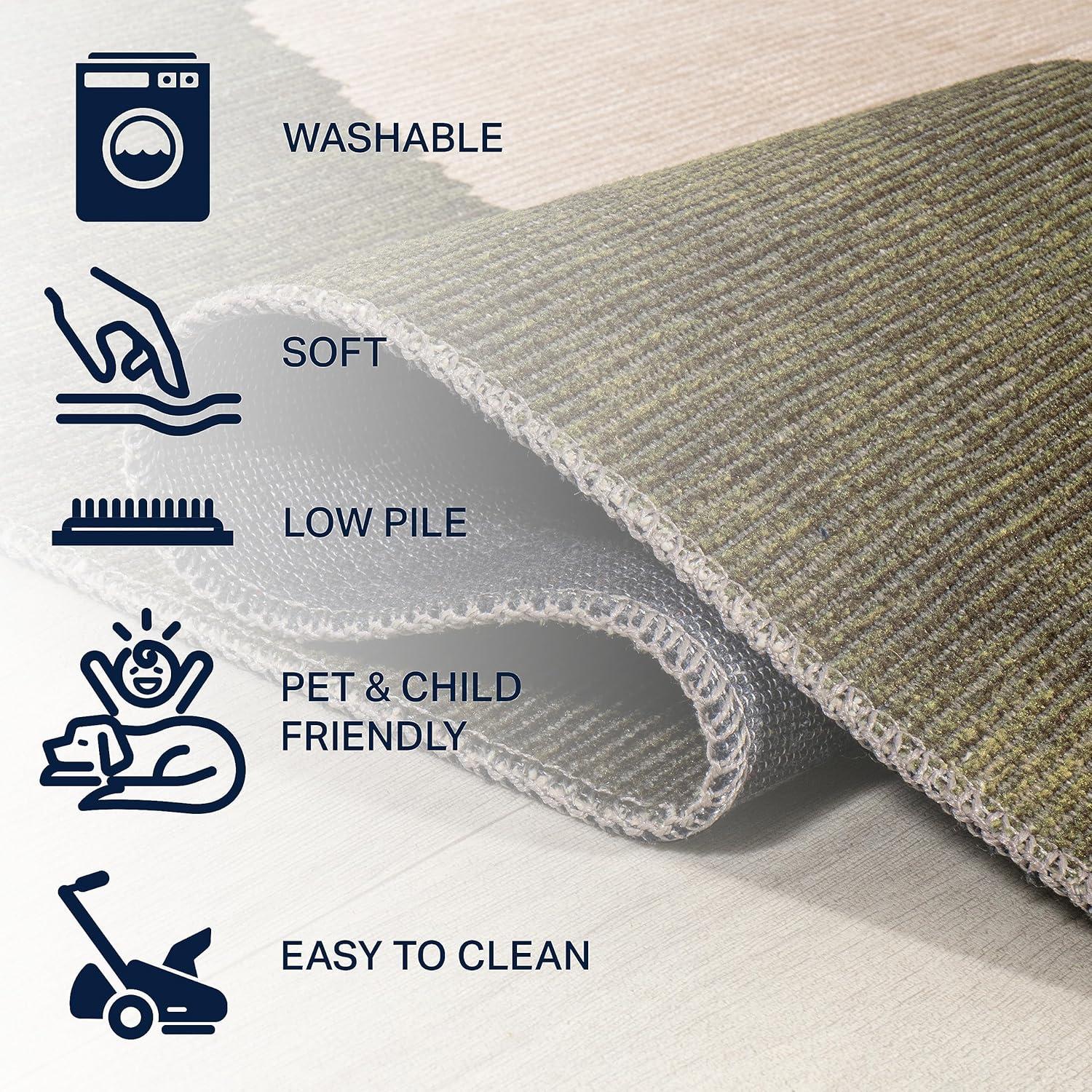 imageJONATHAN Y Machine Washable CreamGreen Indoor Area Rug 8X10 ft Cirkel Minimalist Geometric Dot for Living Room Bedroom Kitchen Office EasyCleaning PetFriendly NonShedding WSH113C8GreenCream