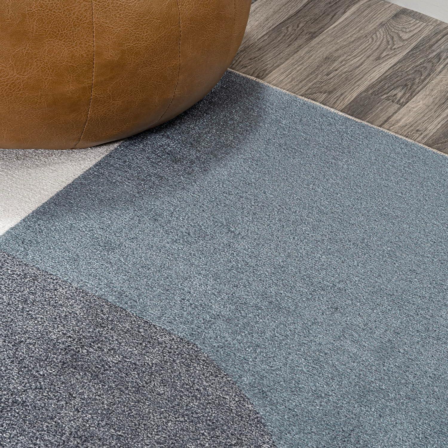 imageJONATHAN Y Machine Washable CreamMulti Indoor Area Rug 8X10 ft Slinger Modern Contemporary Collage for Living Room Bedroom Kitchen Office EasyCleaning PetFriendly NonShedding WSH306A8Slinger CreamMulti