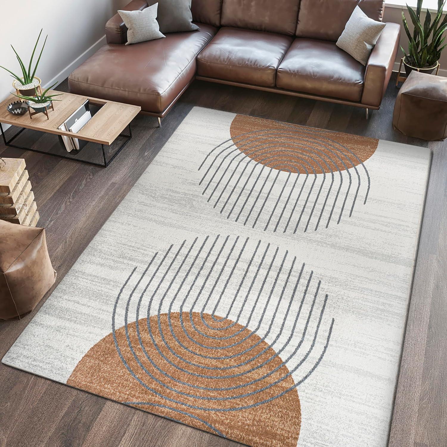 imageJONATHAN Y Machine Washable CreamMulti Indoor Area Rug 8X10 ft Slinger Modern Contemporary Collage for Living Room Bedroom Kitchen Office EasyCleaning PetFriendly NonShedding WSH306A8CreamTerra