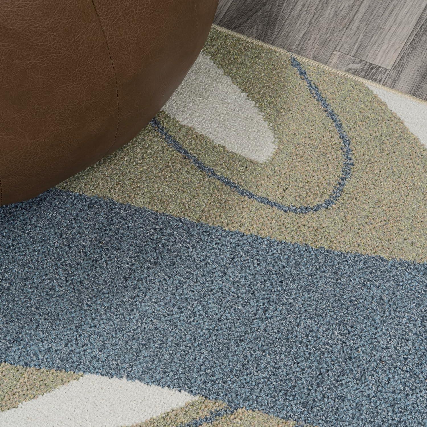 imageJONATHAN Y Machine Washable CreamMulti Indoor Area Rug 8X10 ft Slinger Modern Contemporary Collage for Living Room Bedroom Kitchen Office EasyCleaning PetFriendly NonShedding WSH306A8Algae CreamMulti